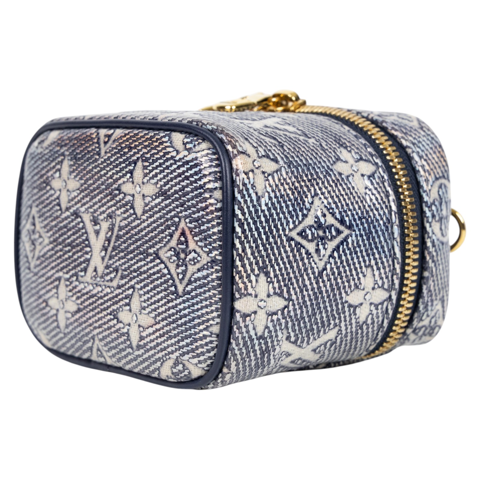 路易威登 LOUIS VUITTON Micro Vanity 化妝箱 M82467 晶片款 藍色炫彩 Micro Vanity 原廠盒子/防塵袋/鍊帶/鏡子