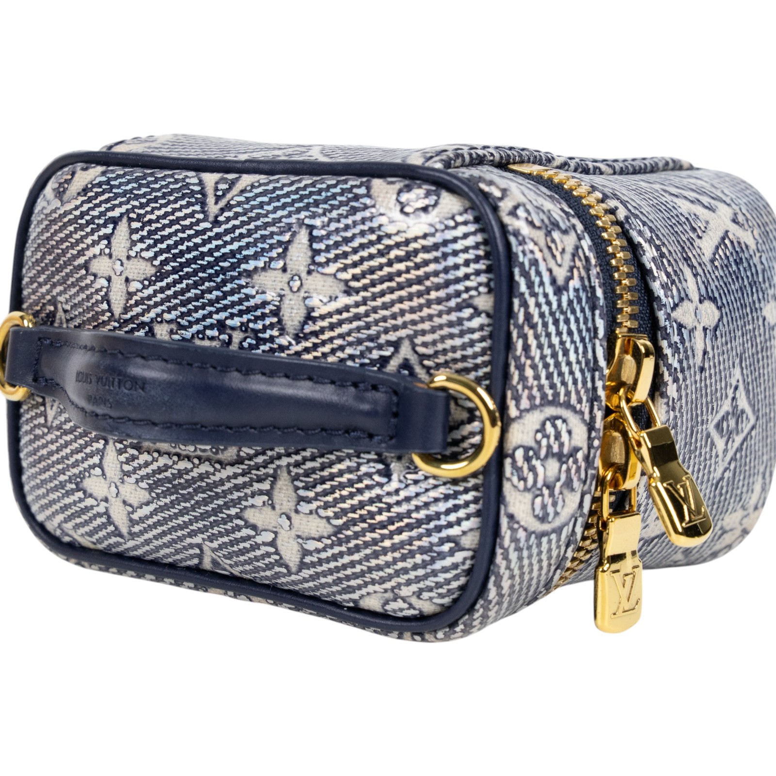 路易威登 LOUIS VUITTON Micro Vanity 化妝箱 M82467 晶片款 藍色炫彩 Micro Vanity 原廠盒子/防塵袋/鍊帶/鏡子