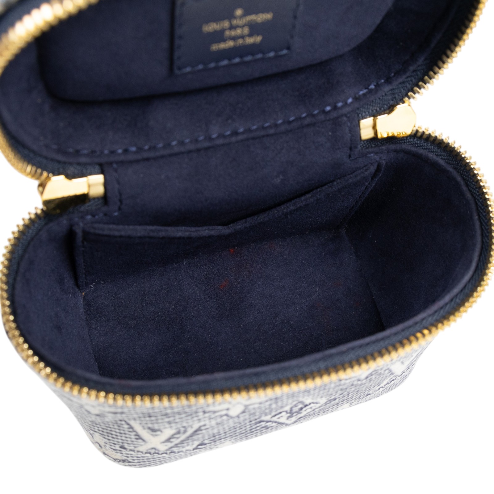 路易威登 LOUIS VUITTON Micro Vanity 化妝箱 M82467 晶片款 藍色炫彩 Micro Vanity 原廠盒子/防塵袋/鍊帶/鏡子