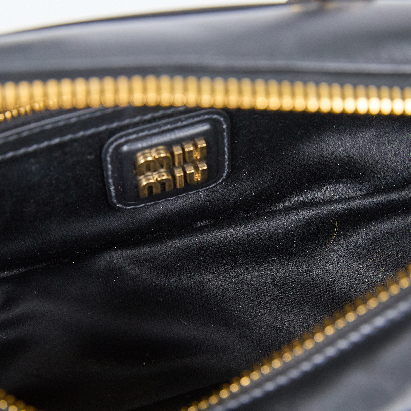 繆繆 MIU MIU Arcadie 皮革 手袋 標準 5BB142_ACR3 黑BAULETTO 小 防塵袋/背帶/保證卡