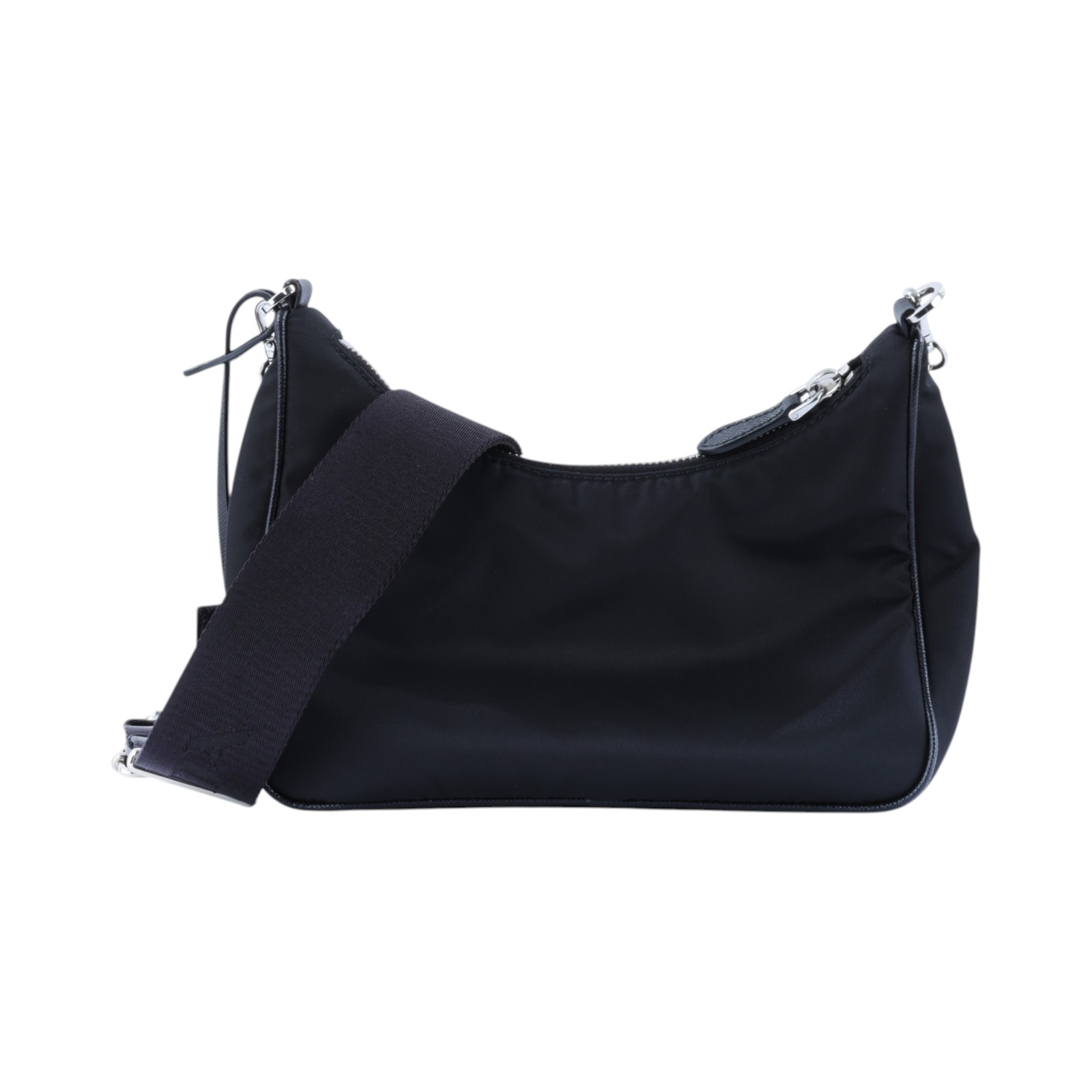 普拉達 PRADA Re-Edition 2005 Re-Nylon 手袋 1BH204_R064 黑銀三合一尼龍肩背包 無附屬品