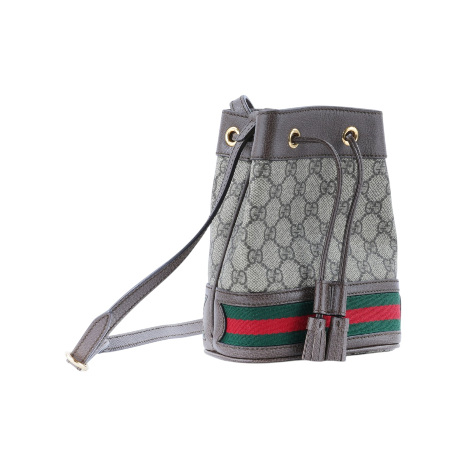 古馳 GUCCI Ophidia GG 迷你 水桶袋 米色 烏木色 550620 96I3B 棕GG紋OPHIDIA水桶包 防塵袋