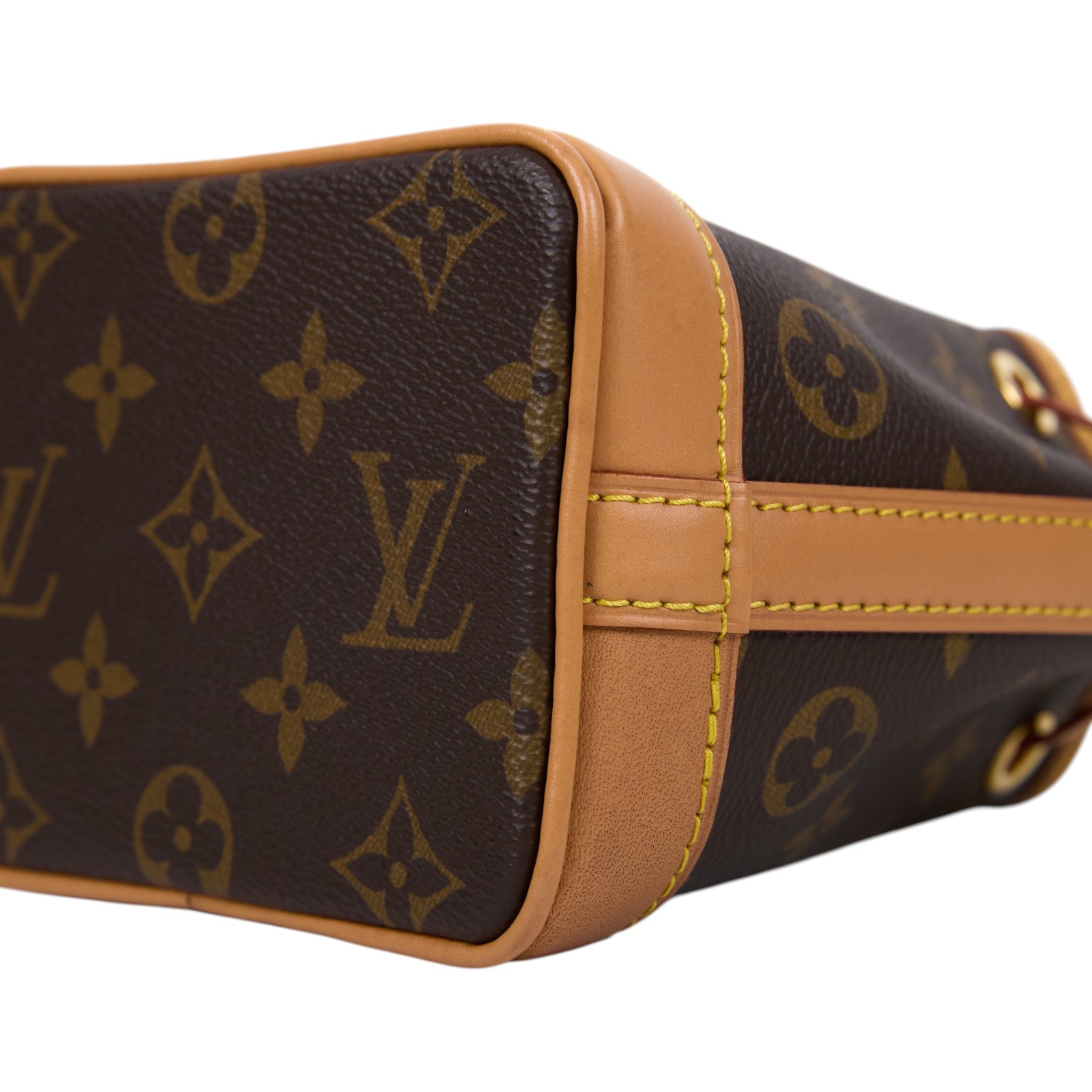 路易威登 LOUIS VUITTON Nano Noé 原花 束口水桶包 M81266 晶片款 原花 NANO NOE水桶包 原廠盒子/防塵袋