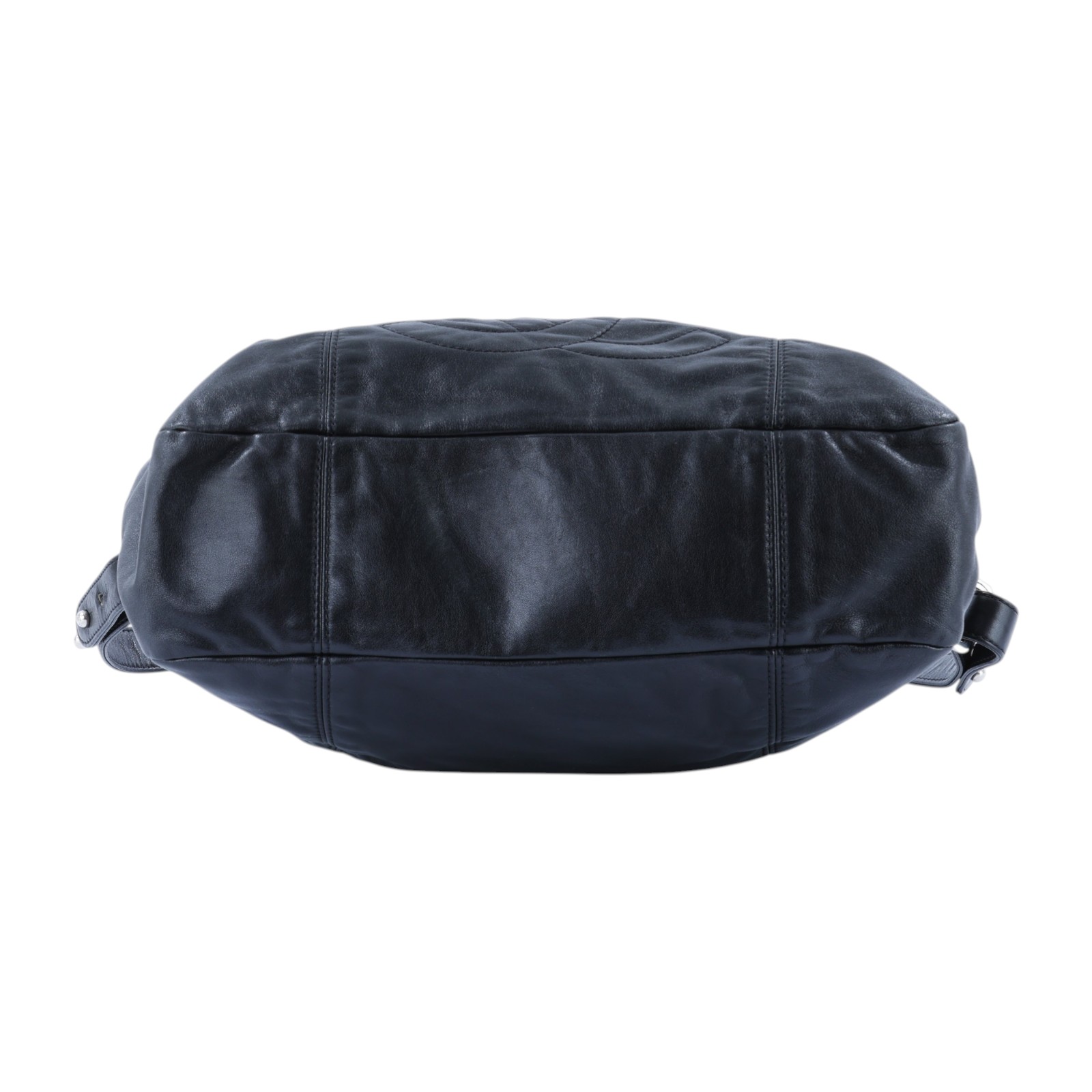 香奈兒 CHANEL 手提 肩背包  13開黑銀羊雙帶肩背包 無附屬品