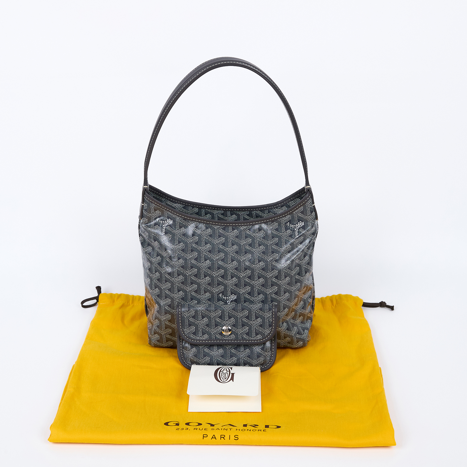 高雅德 GOYARD Bohème Hobo Bag 迷你 托特包 AMABOHEMEMINI 灰HOBO BOHEME mini 防塵袋/購買證明