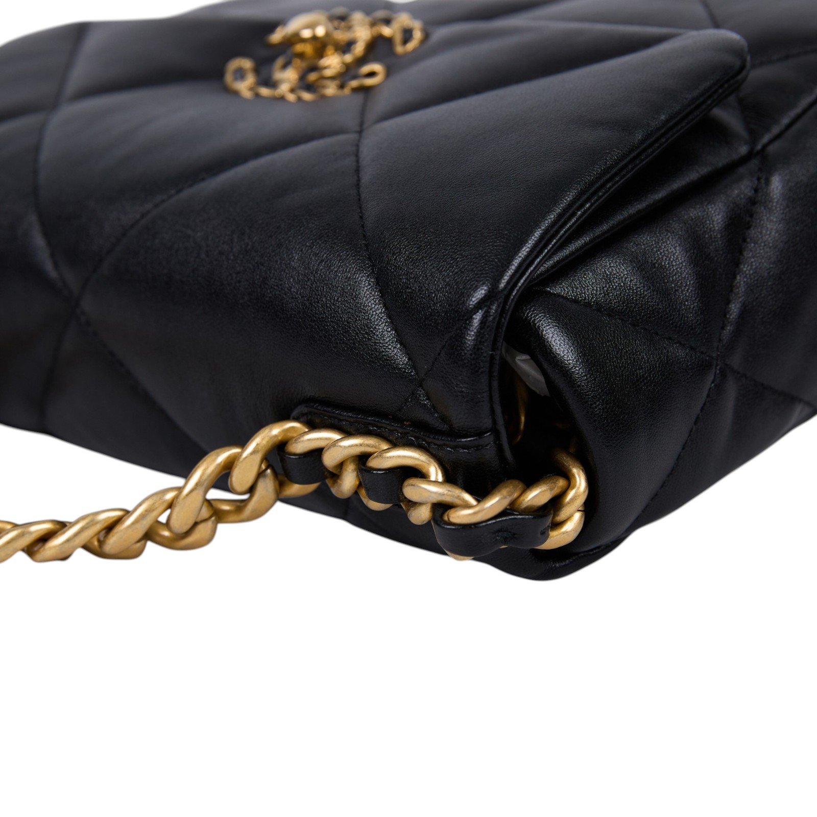 香奈兒 CHANEL 19 口蓋包 菱格紋 金銀鍊帶 手提 肩背包 AS1160 B04852 晶片款 黑19包 小號 原廠盒子/防塵袋/購買證明