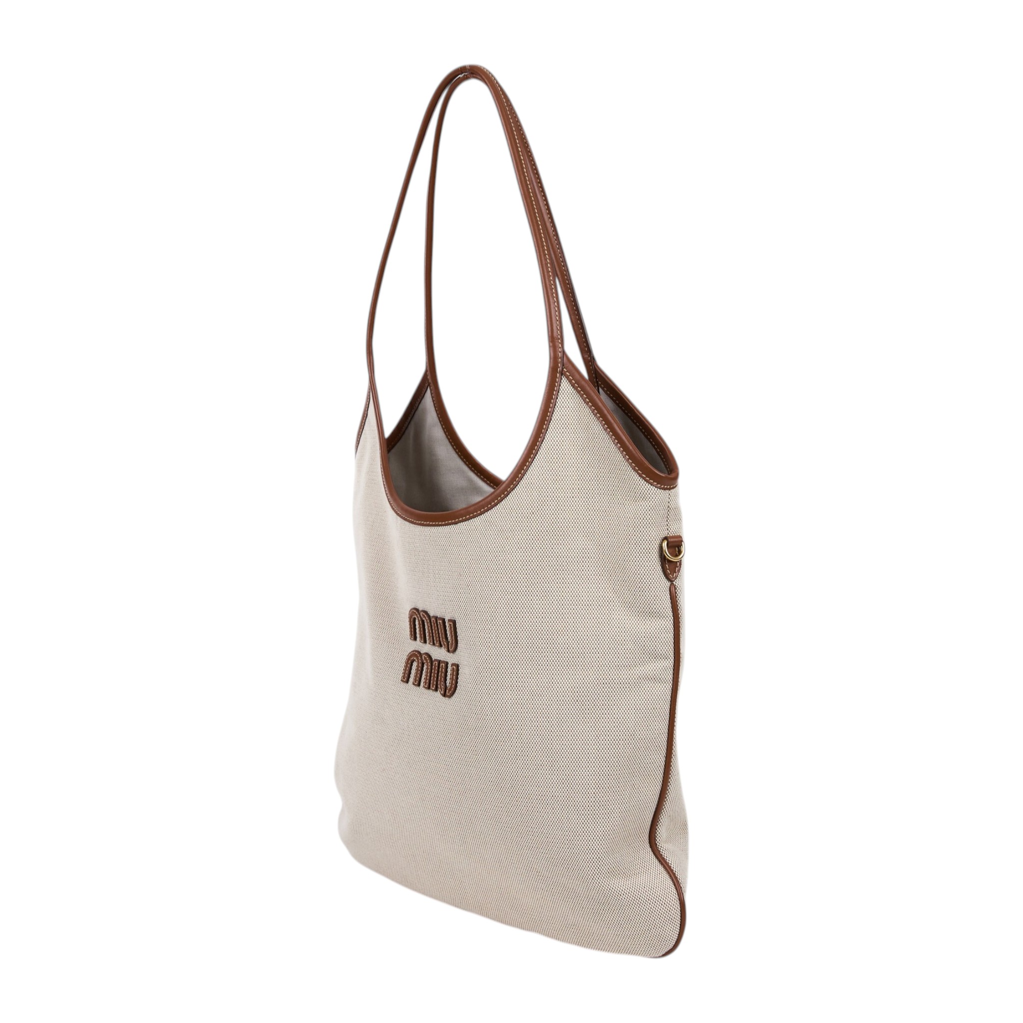 繆繆 MIU MIU Ivy 帆布手袋 標準 5BG231_ACRN 帆布IVY肩背包 防塵袋