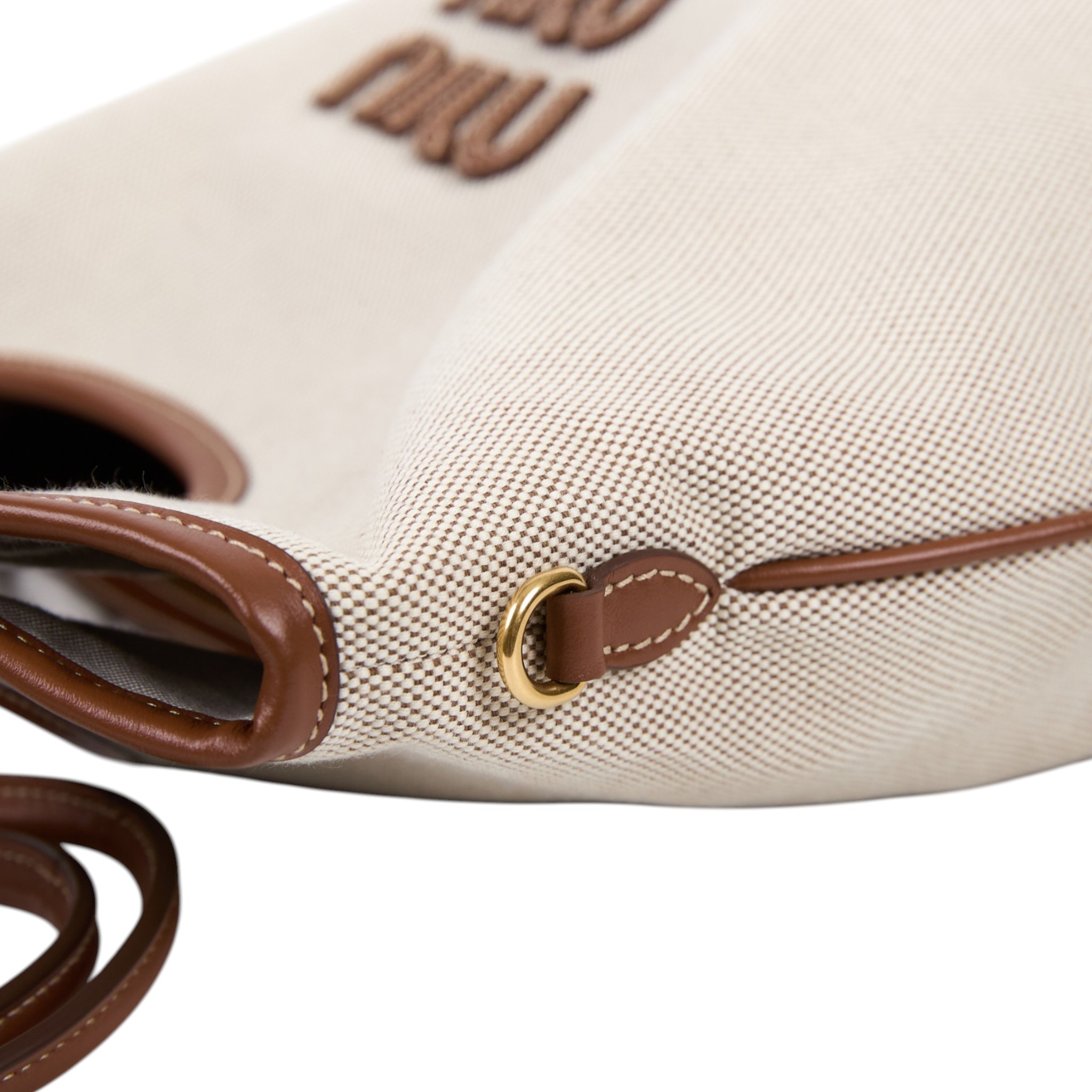 繆繆 MIU MIU Ivy 帆布手袋 標準 5BG231_ACRN 帆布IVY肩背包 防塵袋