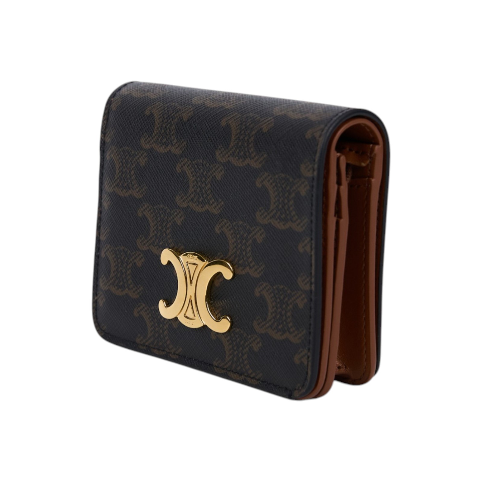 思琳 CELINE 標誌印花 Compact 錢包 短夾 10K622CQH TRIOMPHE標誌印花COMPACT暗釦短夾 原廠盒子/防塵袋