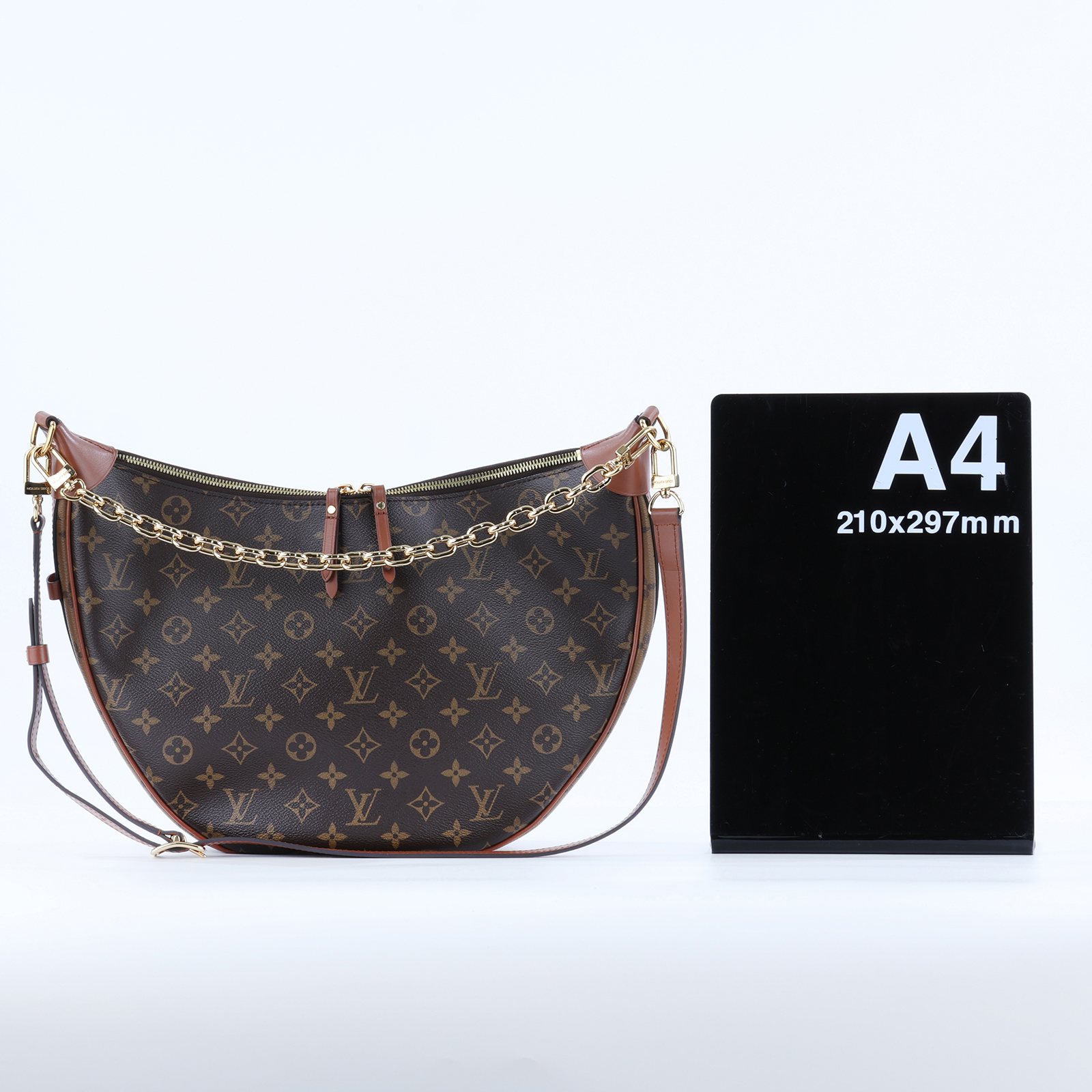 路易威登 LOUIS VUITTON Loop Hobo 經典帆布 半月包 單肩包 M46311 晶片款 原花LOOP HOBO 防塵袋/內袋
