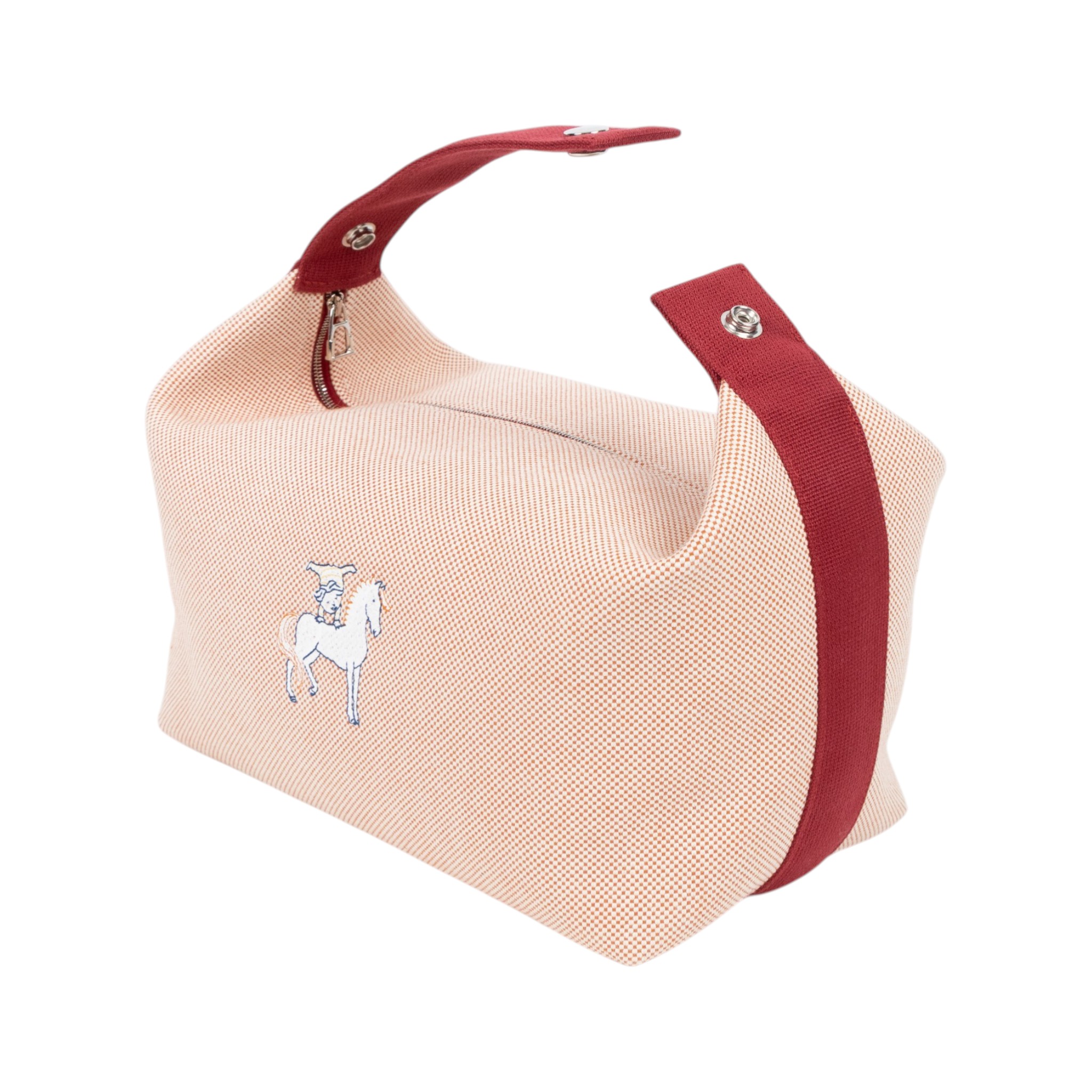 愛馬仕 Hermes Bride a Brac Cabriole 收納包 大型 棕紅色 H103587Mv02 H103587M 02  購買證明影本