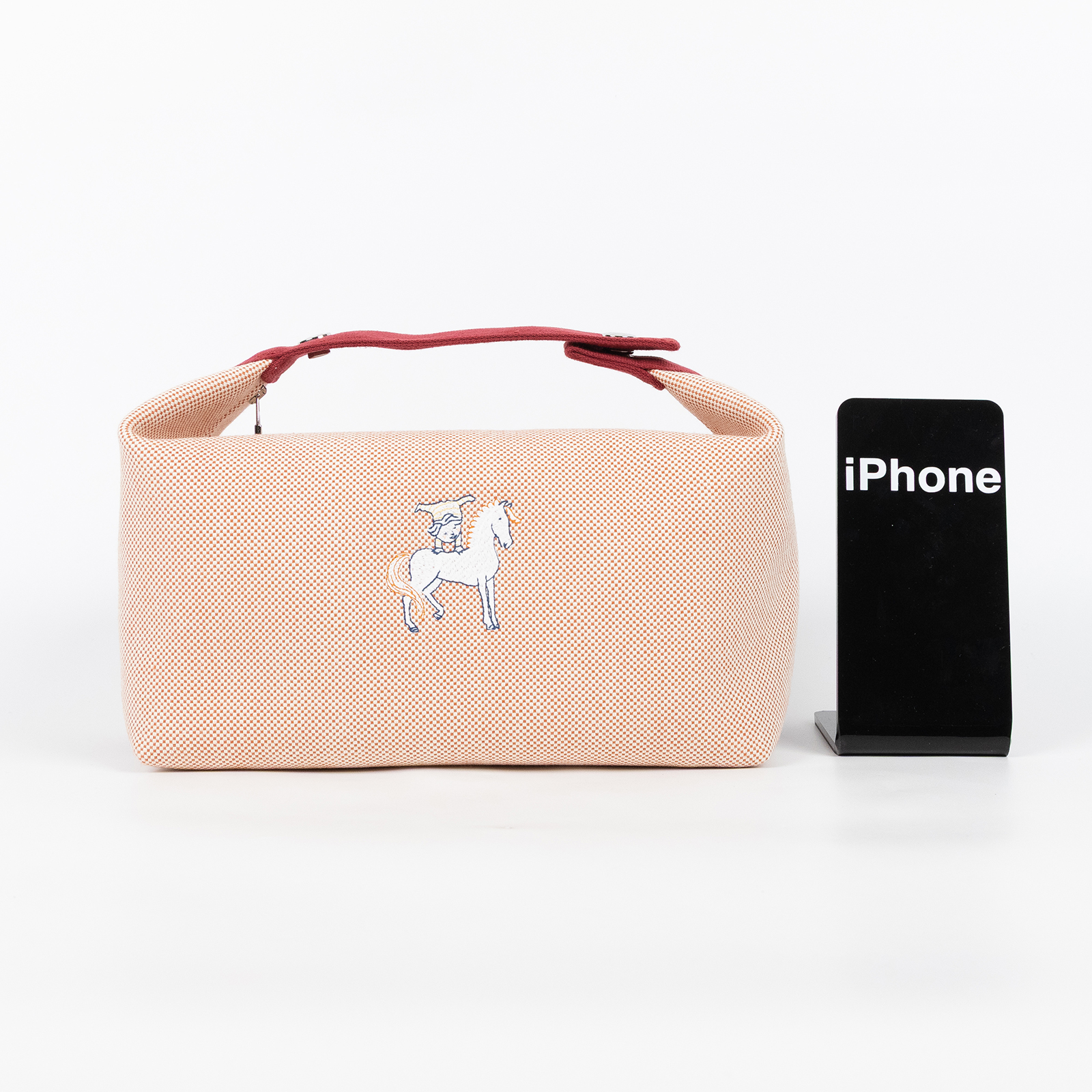 愛馬仕 Hermes Bride a Brac Cabriole 收納包 大型 棕紅色 H103587Mv02 H103587M 02  購買證明影本