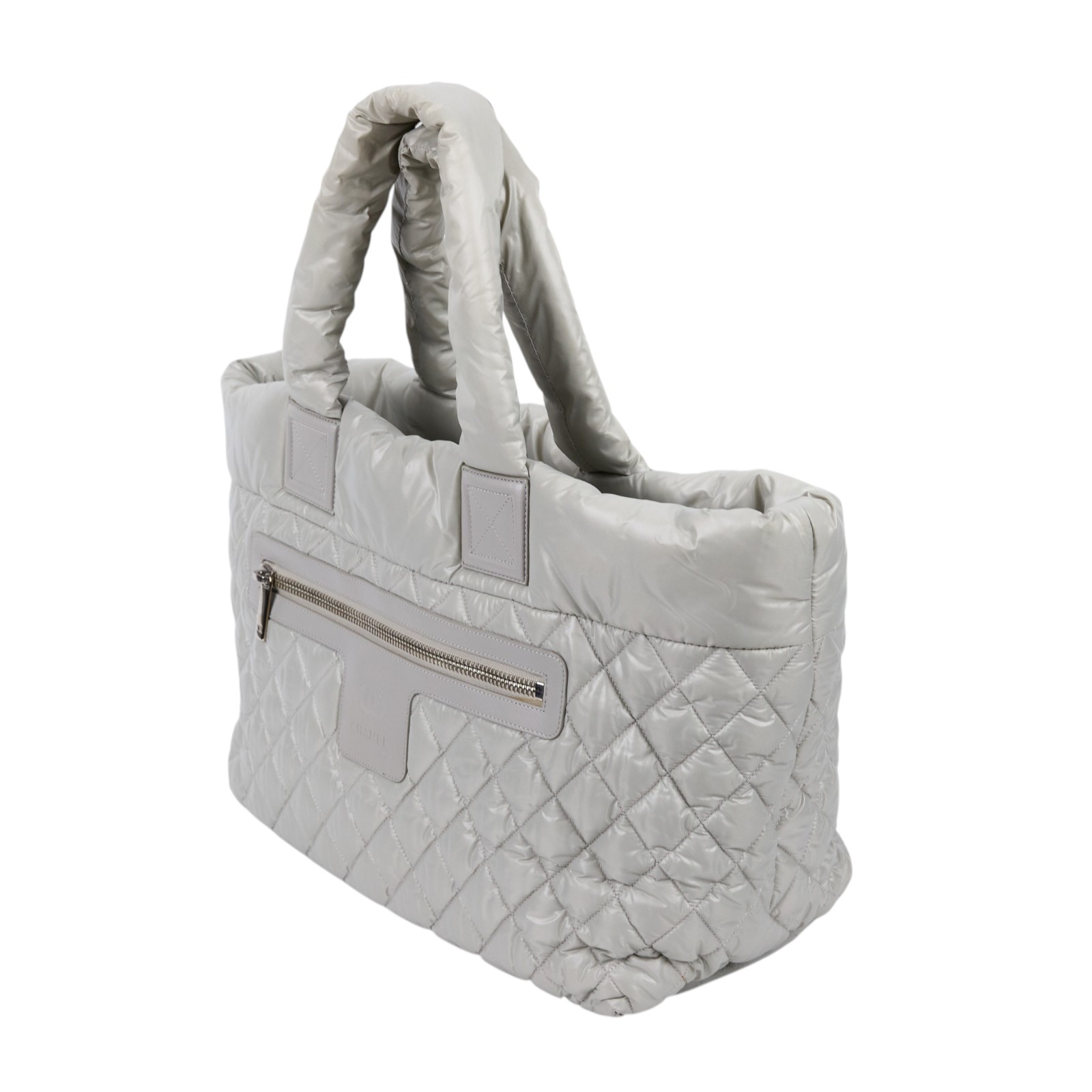 香奈兒 CHANEL Coco cocoon 托特包 A48611 13開 灰色豆腐包 MM 原廠盒子/防塵袋