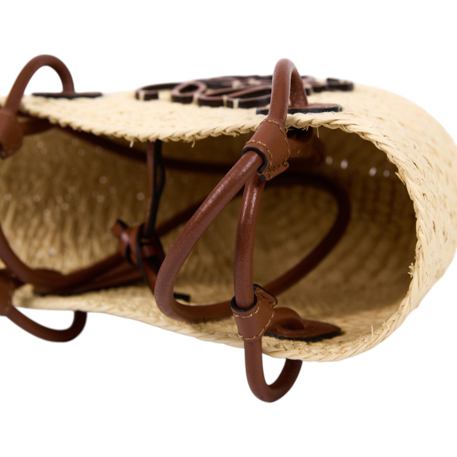 羅意威 LOEWE Anagram 伊拉卡棕櫚葉 小牛皮 水桶包 迷你 A223P64X01 ANAGRAM  MINI草編包 防塵袋