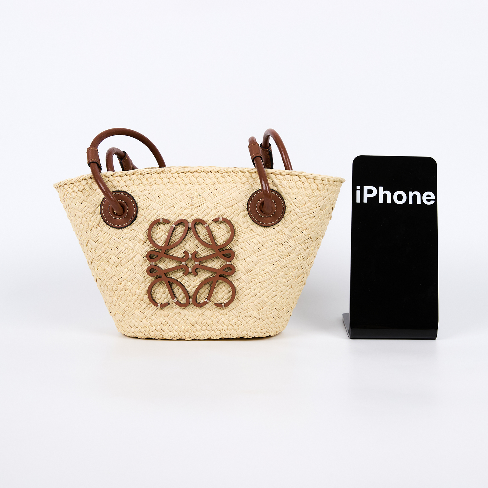 羅意威 LOEWE Anagram 伊拉卡棕櫚葉 小牛皮 水桶包 迷你 A223P64X01 ANAGRAM  MINI草編包 防塵袋