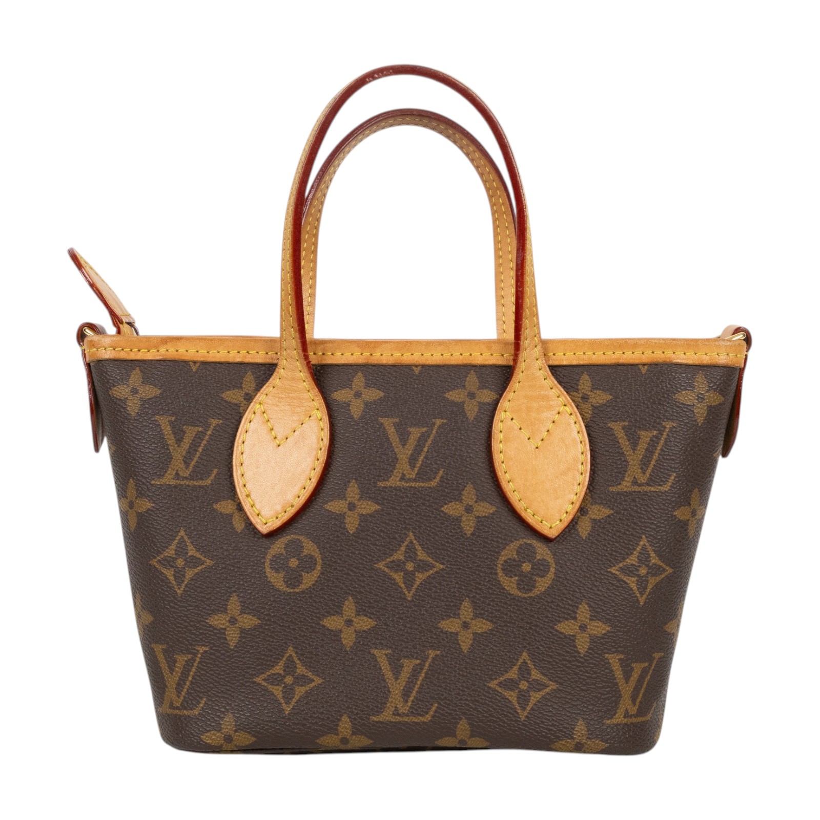 路易威登 LOUIS VUITTON Neverfull BB 手提 斜背包 米色背袋 M46705 晶片款 原花Neverfull BB 背帶/內袋