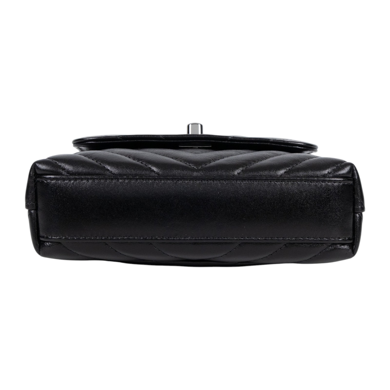 香奈兒 CHANEL Handle 手提 口蓋包 迷你 AP4244 B22135 晶片款 黑銀山型紋coco handle Micro 原廠盒子/防塵袋/購買證明