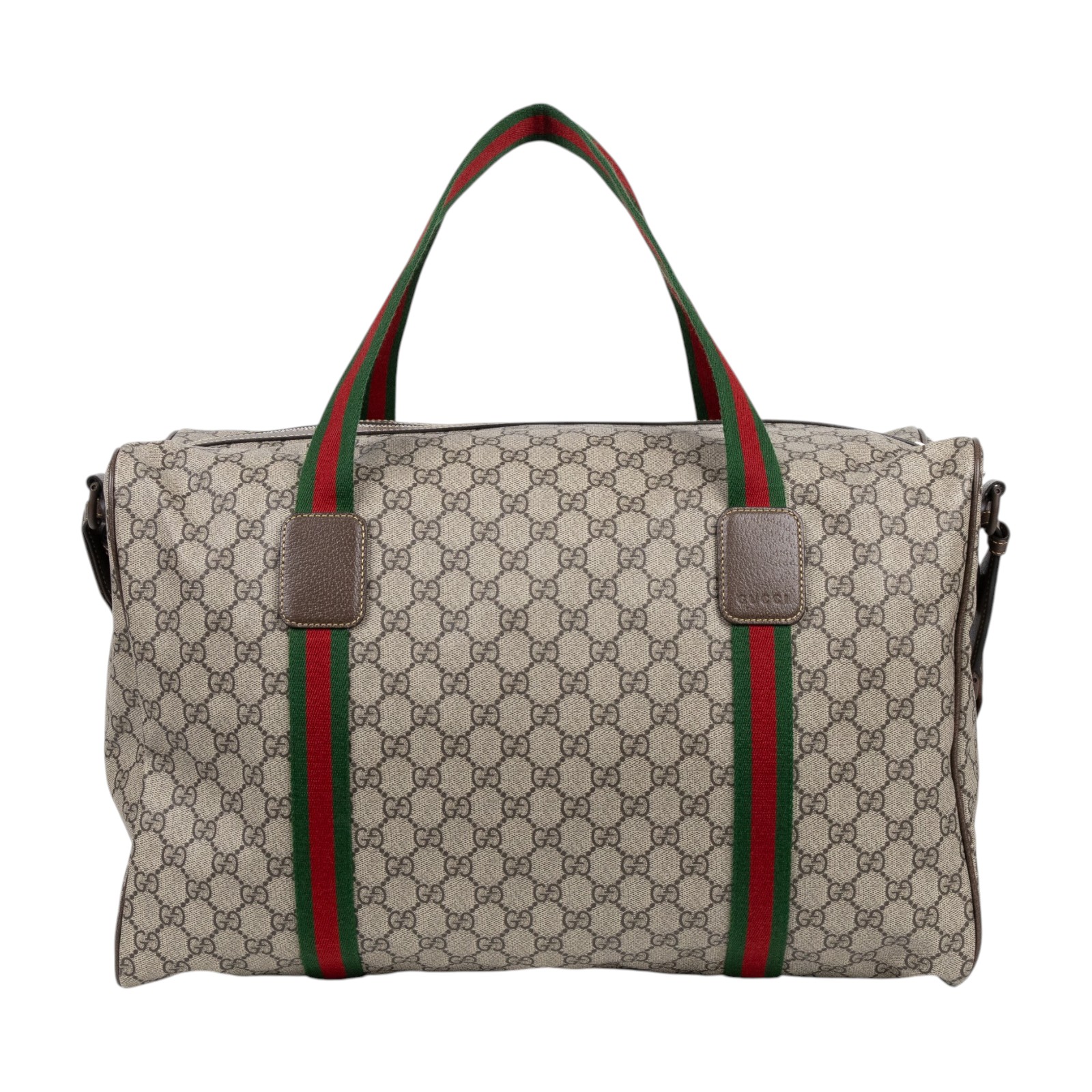 古馳 GUCCI GG Supreme 旅行袋 手提包 肩背包 760152 FACK7 棕原花旅行袋 無附屬品