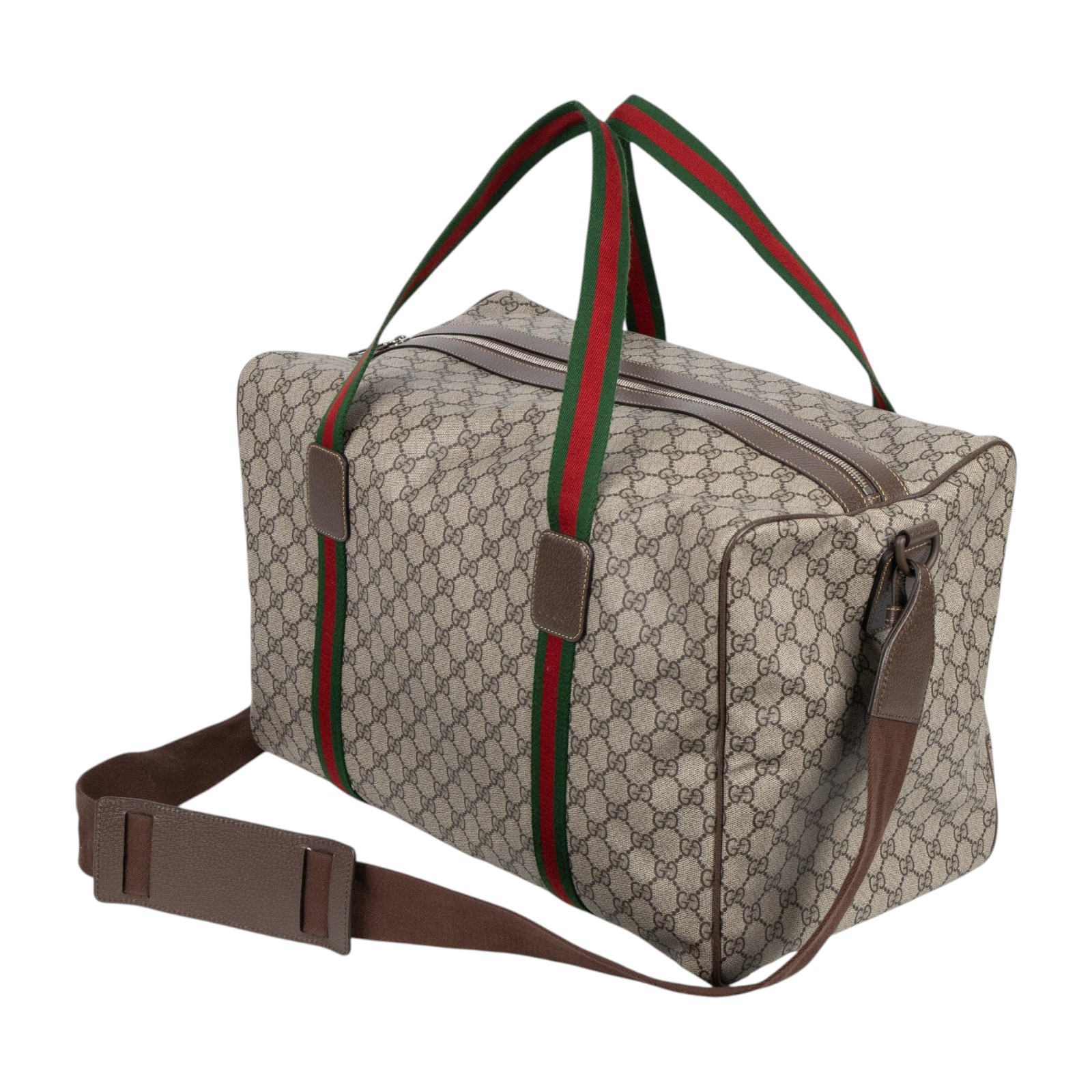古馳 GUCCI GG Supreme 旅行袋 手提包 肩背包 760152 FACK7 棕原花旅行袋 無附屬品