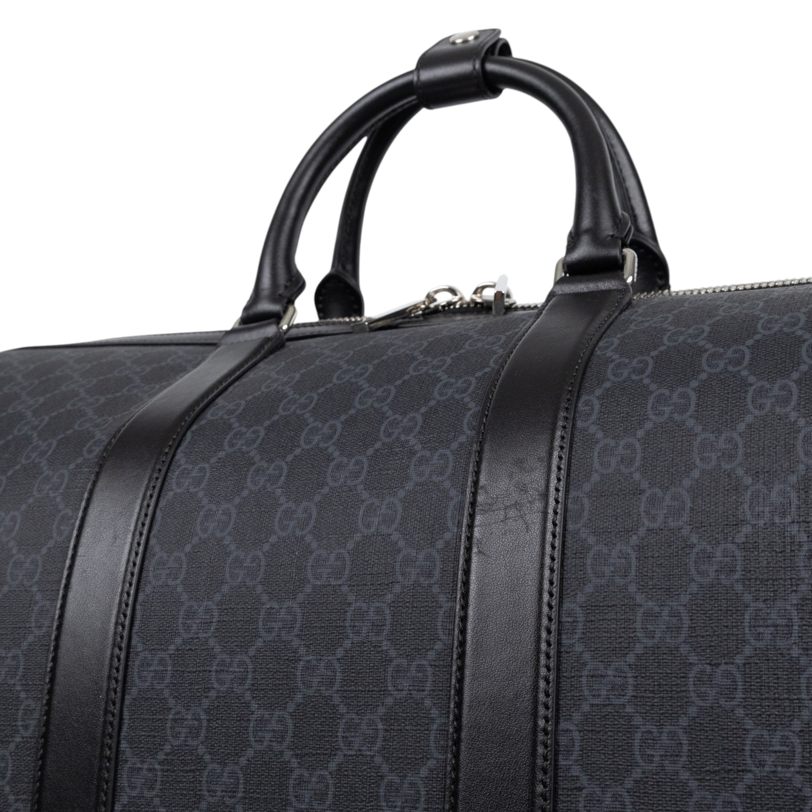 古馳 GUCCI GG Supreme 旅行袋 手提包 肩背包 792075 FADJA 黑原花旅行袋 無附屬品