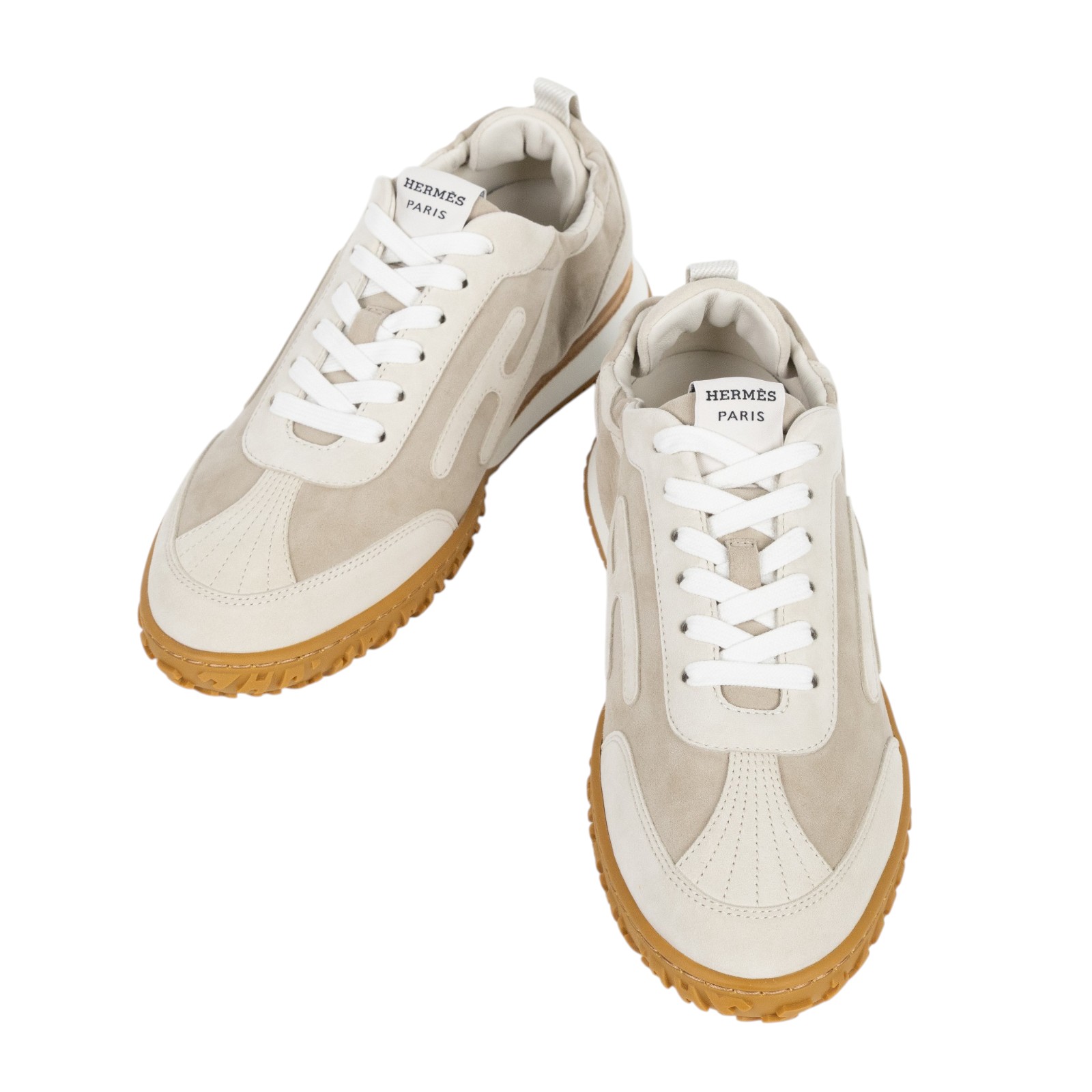 愛馬仕 Hermes Jet 運動鞋 女鞋 H242153ZvNL380 /#38 北極灰麂皮Jet運動鞋 原廠盒子/影印購買證明/鞋帶