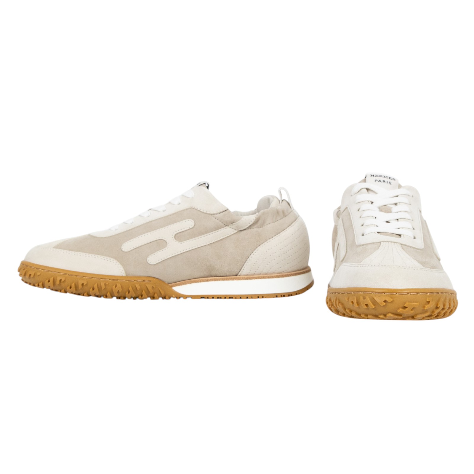 愛馬仕 Hermes Jet 運動鞋 女鞋 H242153ZvNL380 /#38 北極灰麂皮Jet運動鞋 原廠盒子/影印購買證明/鞋帶