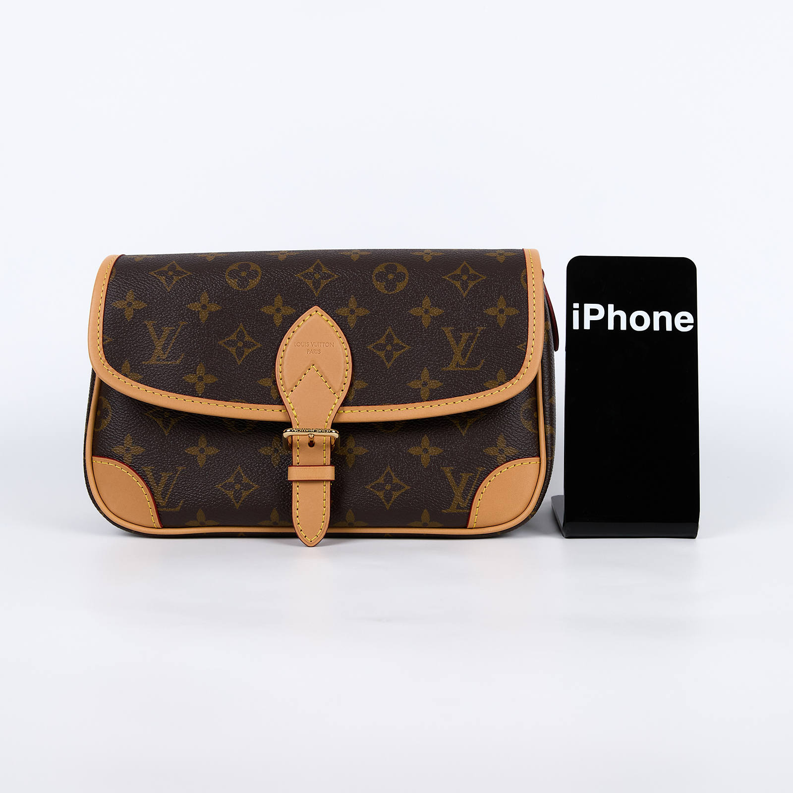 路易威登 LOUIS VUITTON Diane 腋下包法棍 單肩背包 經典帆布 M45985 晶片款 原花DIANE 原廠盒子/防塵袋/購買證明/背帶2