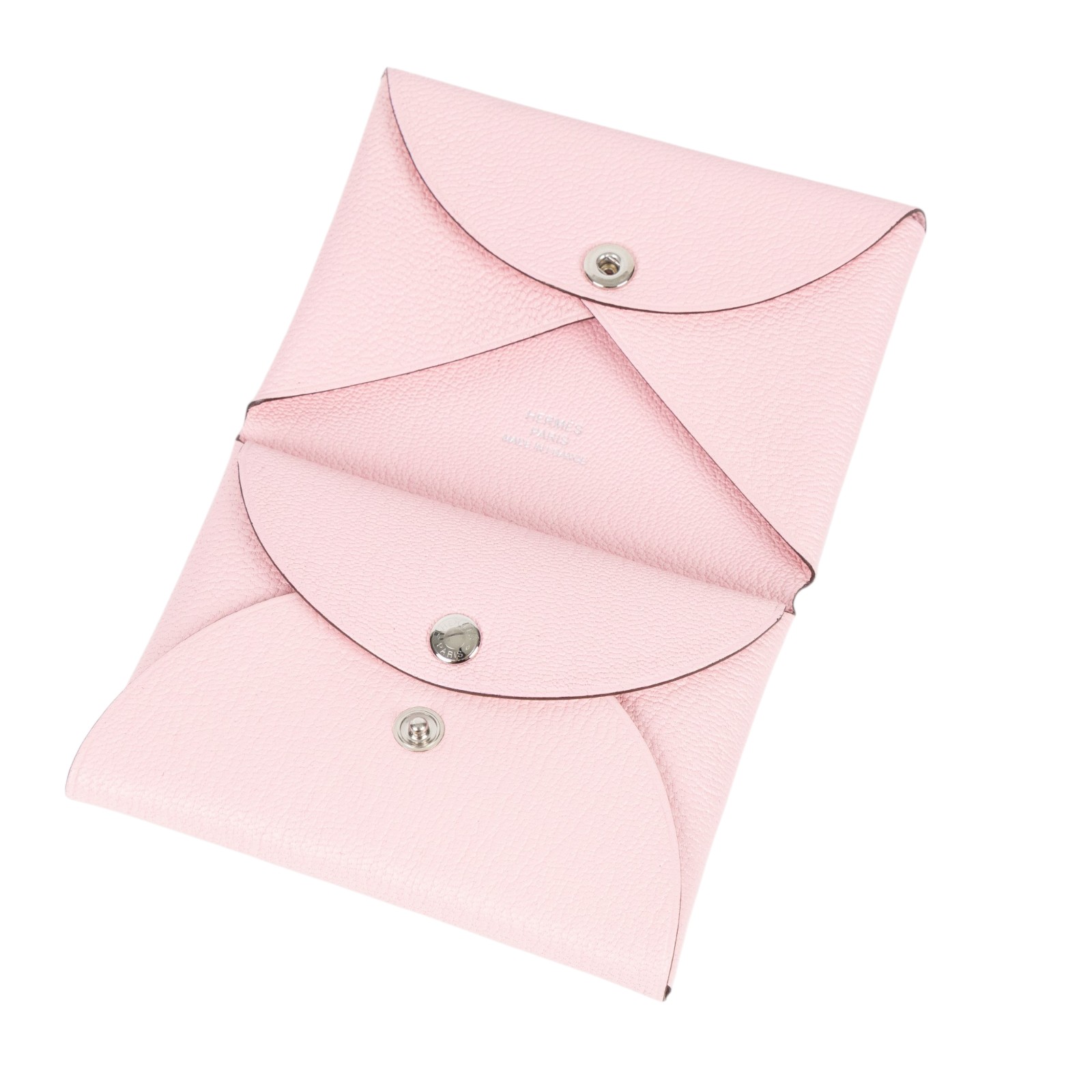 愛馬仕 Hermes Calvi Duo 卡包 CALD W UY 011TM W刻櫻花粉CALVI DUO 原廠盒子