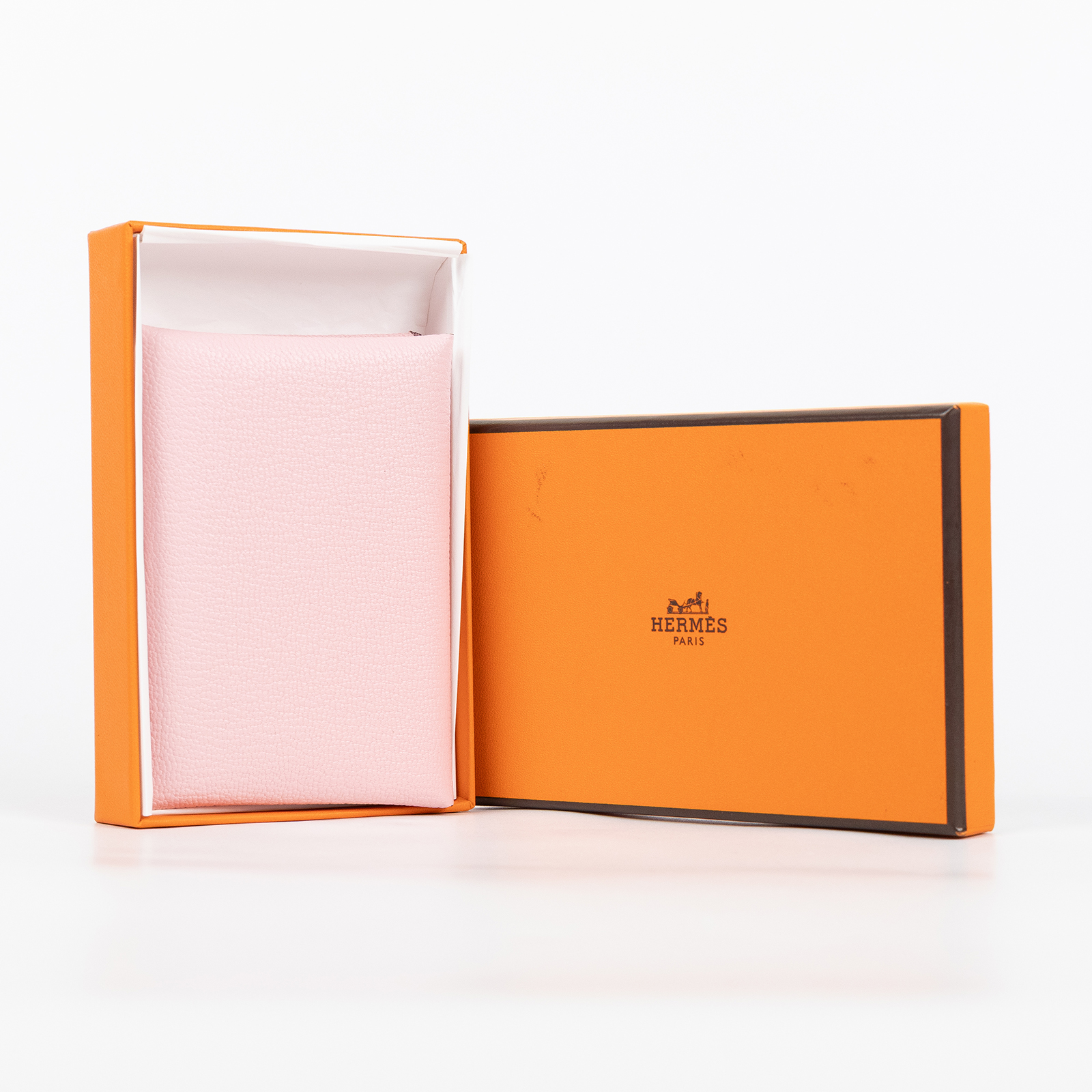 愛馬仕 Hermes Calvi Duo 卡包 CALD W UY 011TM W刻櫻花粉CALVI DUO 原廠盒子