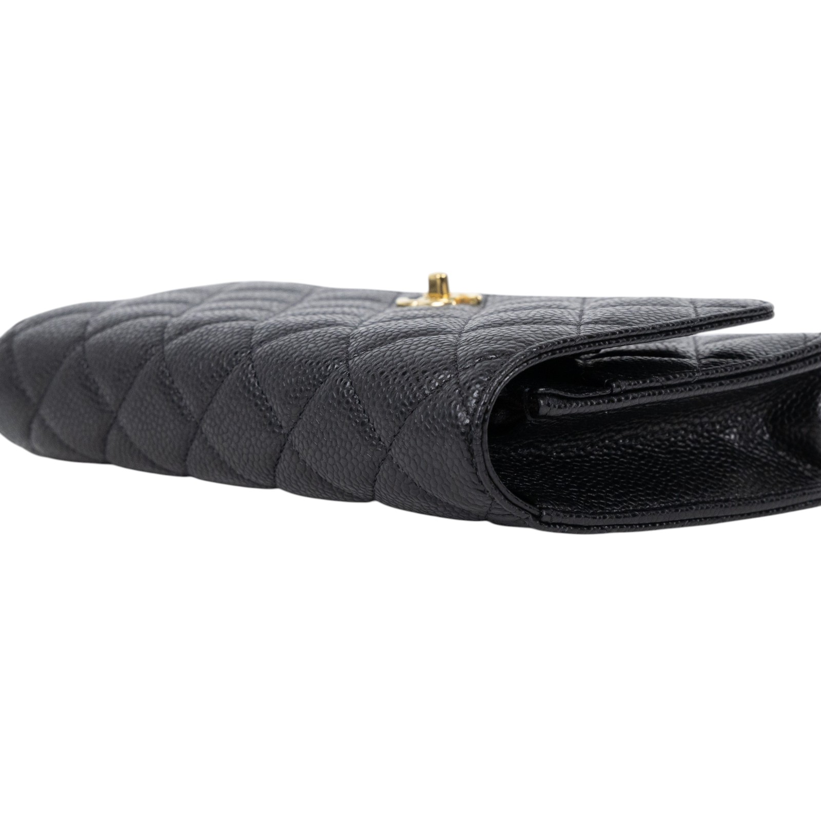 香奈兒 CHANEL 經典鏈子皮夾 菱格紋 CC LOGO AP0250 晶片款 黑荔枝書包扣WOC 原廠盒子/防塵袋/購買證明