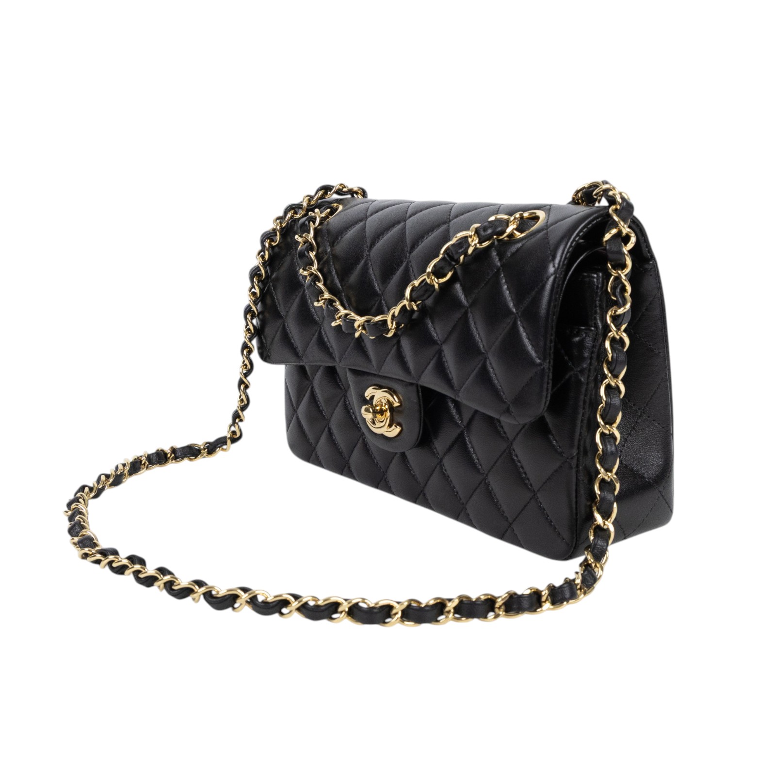 香奈兒 CHANEL CF 經典 小型 口蓋包 A01113 Y01295 晶片款 黑羊COCO23 原廠盒子/防塵袋/購買證明/證書