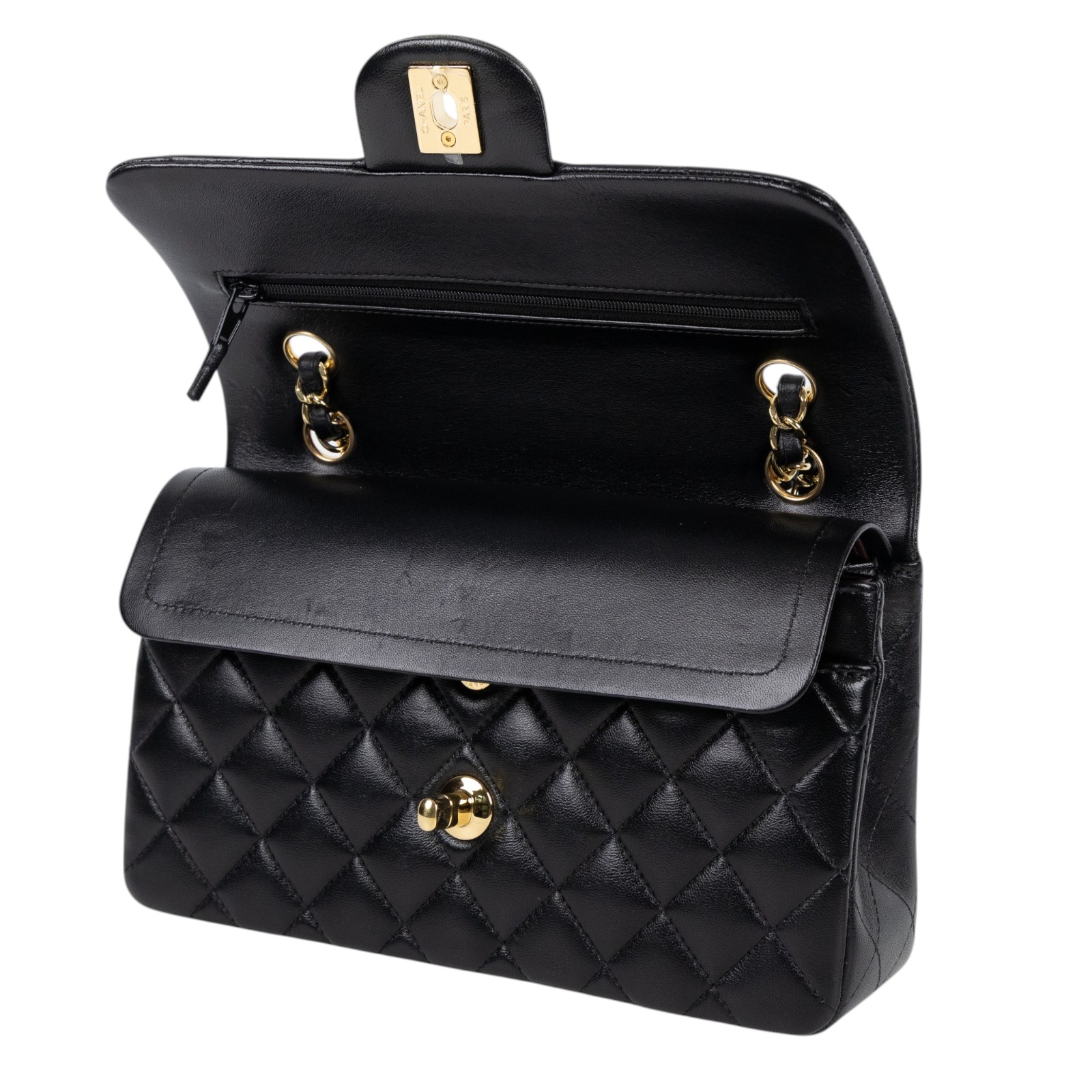 香奈兒 CHANEL CF 經典 小型 口蓋包 A01113 Y01295 晶片款 黑羊COCO23 原廠盒子/防塵袋/購買證明/證書