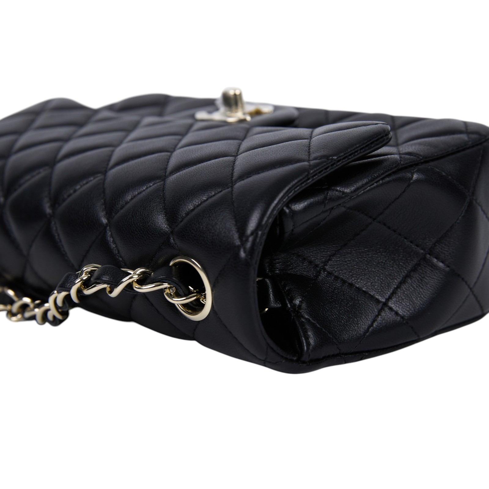 香奈兒 CHANEL CF 迷你 口蓋包 A69900 Y04059 晶片款 黑銀羊COCO20 防塵袋/原廠盒子/購買證明