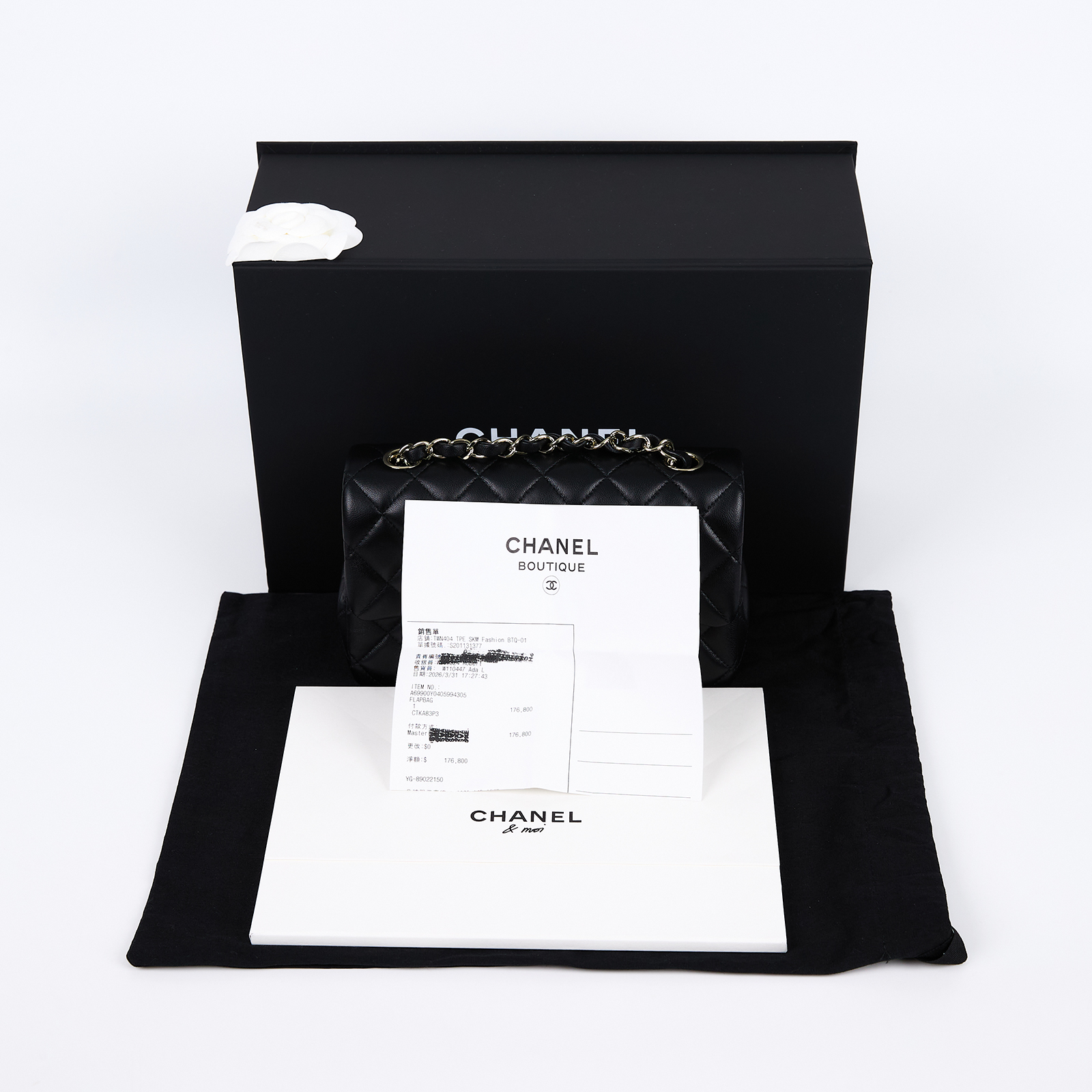 香奈兒 CHANEL CF 迷你 口蓋包 A69900 Y04059 晶片款 黑銀羊COCO20 防塵袋/原廠盒子/購買證明