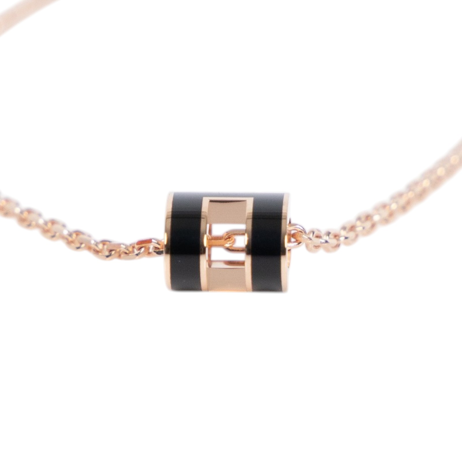 愛馬仕 Hermes Mini Pop H 墜飾 黑色 H147992FO03  玫金黑MINI POP H項鍊 原廠盒子/內襯