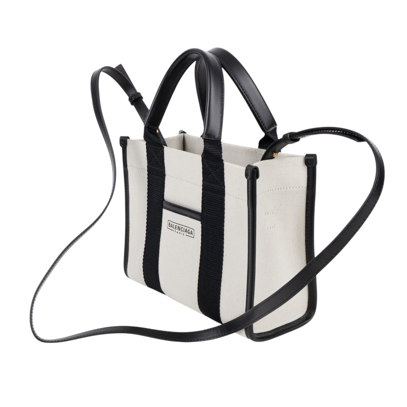 巴黎世家 BALENCIAGA Hardware xs 托特包 6936622HHAM 黑帆布2 WAY 防塵袋