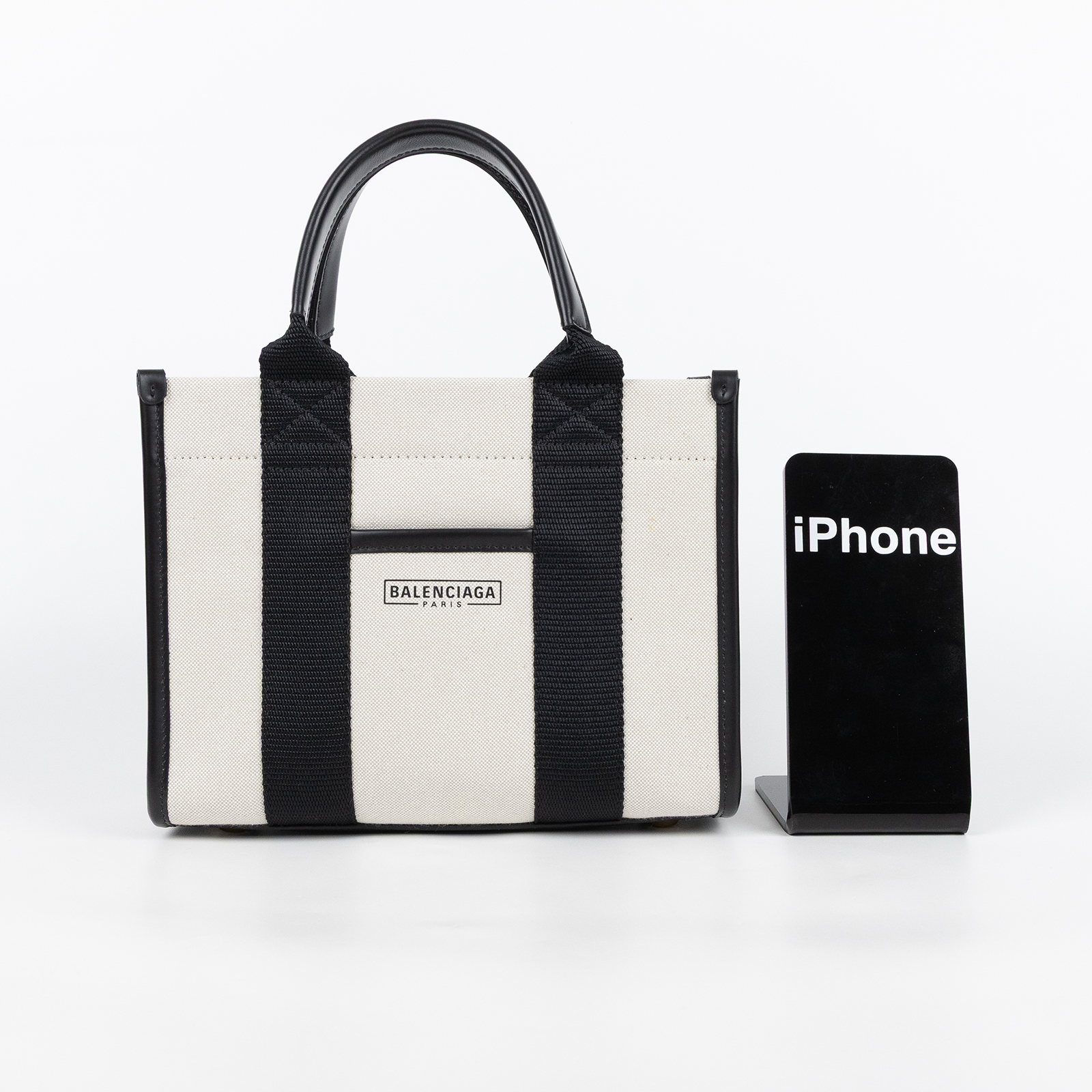 巴黎世家 BALENCIAGA Hardware xs 托特包 6936622HHAM 黑帆布2 WAY 防塵袋