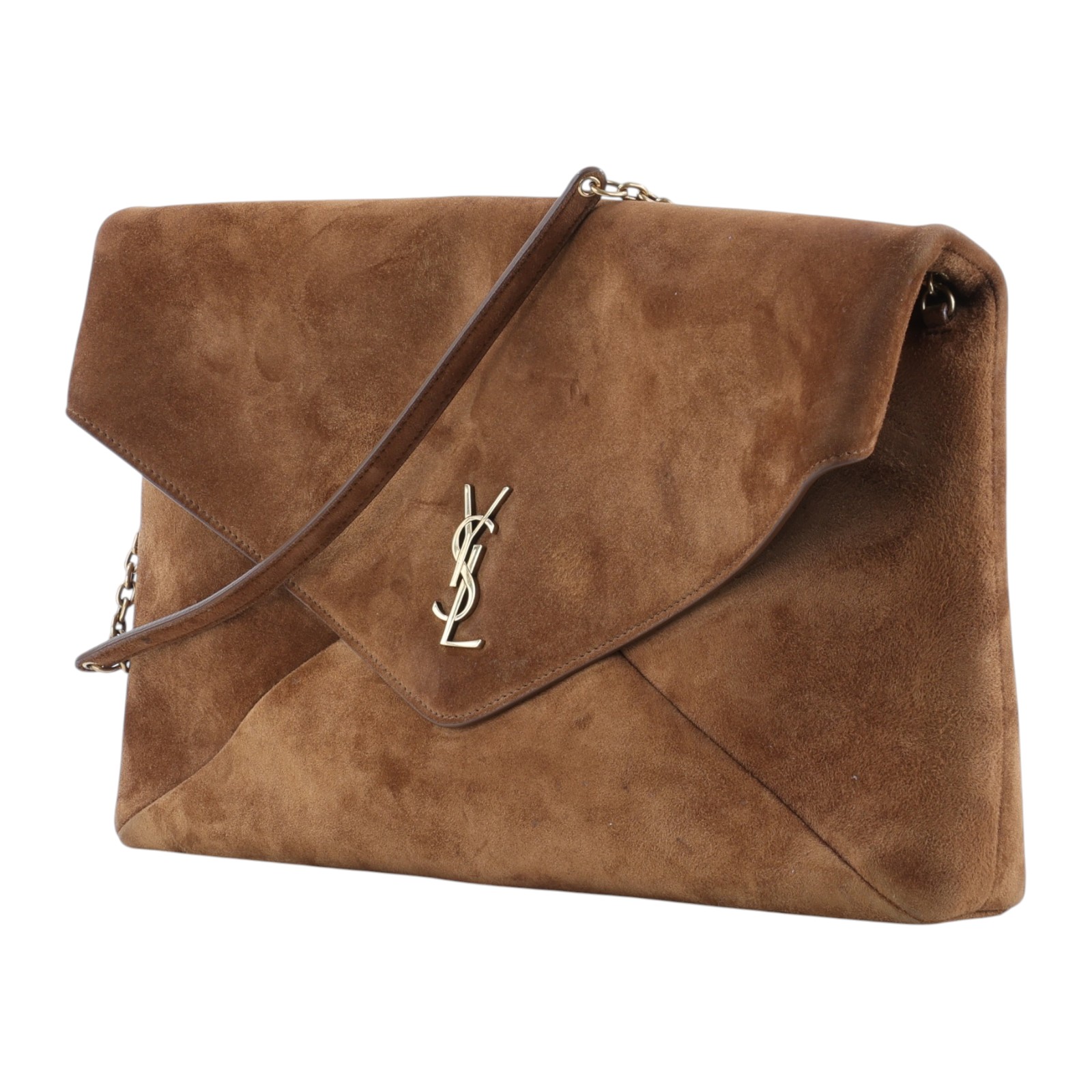 聖羅蘭 YSL SAINT LAURENT Cassandre 大型鍊條 麂皮小袋 8558021U80W  無附屬品