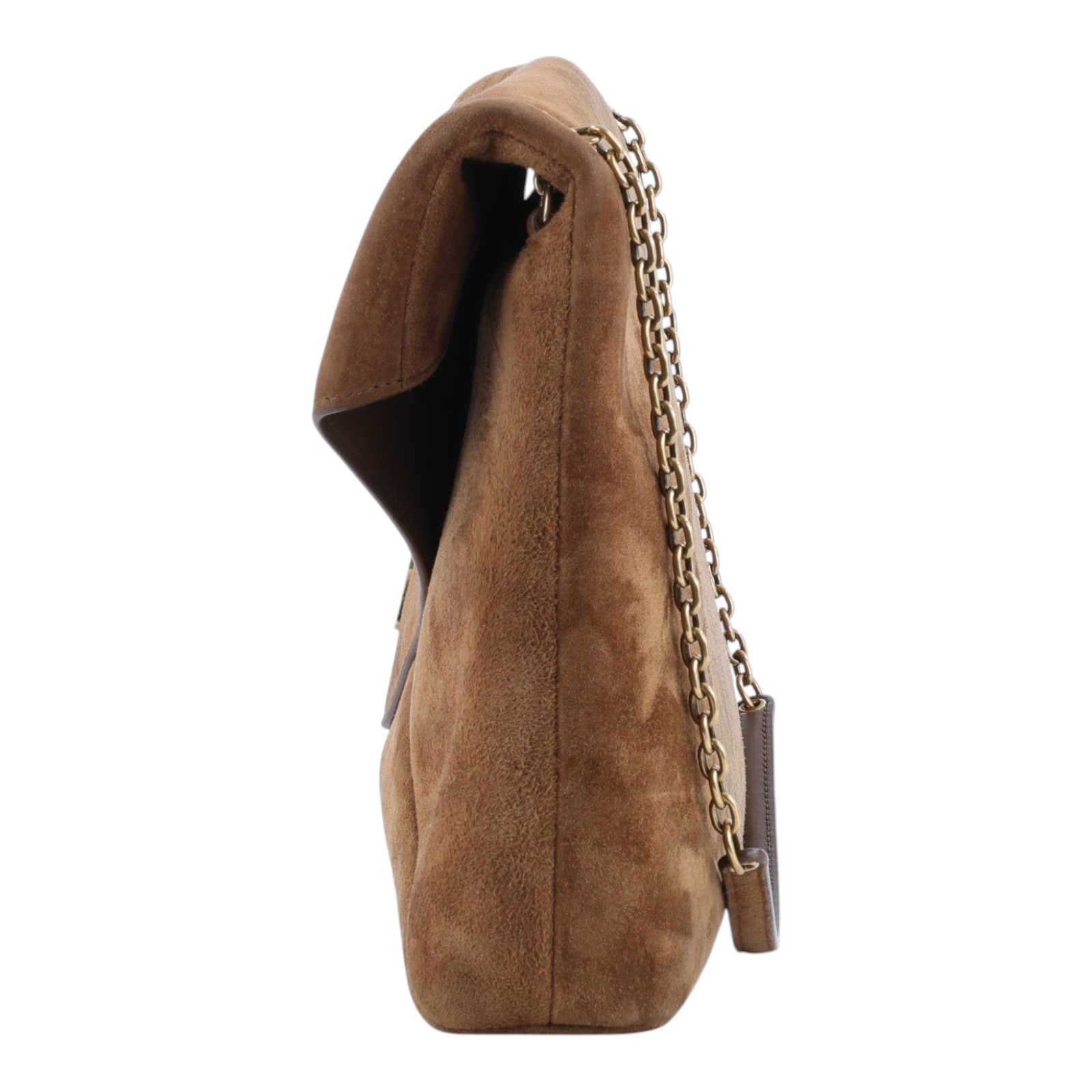 聖羅蘭 YSL SAINT LAURENT Cassandre 大型鍊條 麂皮小袋 8558021U80W  無附屬品