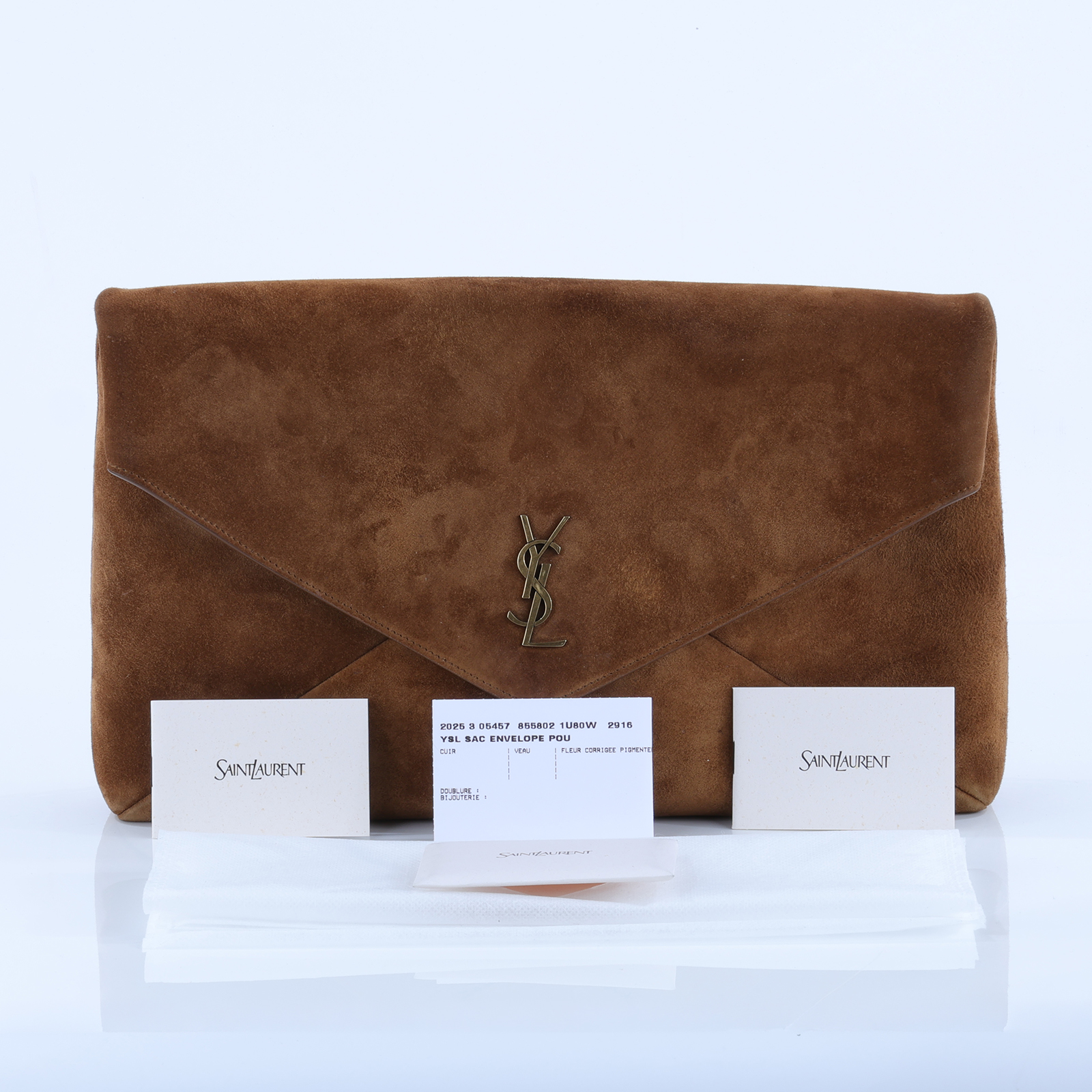 聖羅蘭 YSL SAINT LAURENT Cassandre 大型鍊條 麂皮小袋 8558021U80W  無附屬品