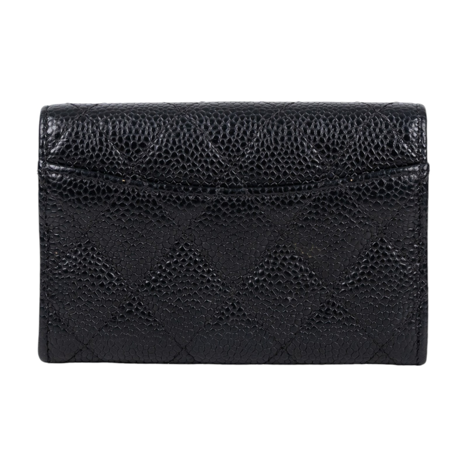 香奈兒 CHANEL CC LOGO 口蓋 卡片夾 錢包 AP0214 28開 黑金荔枝卡包 無附屬品