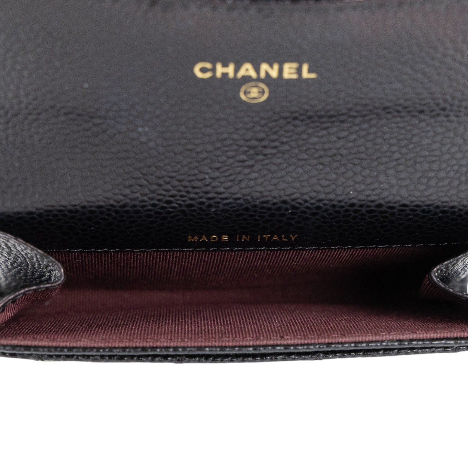 香奈兒 CHANEL CC LOGO 口蓋 卡片夾 錢包 AP0214 28開 黑金荔枝卡包 無附屬品