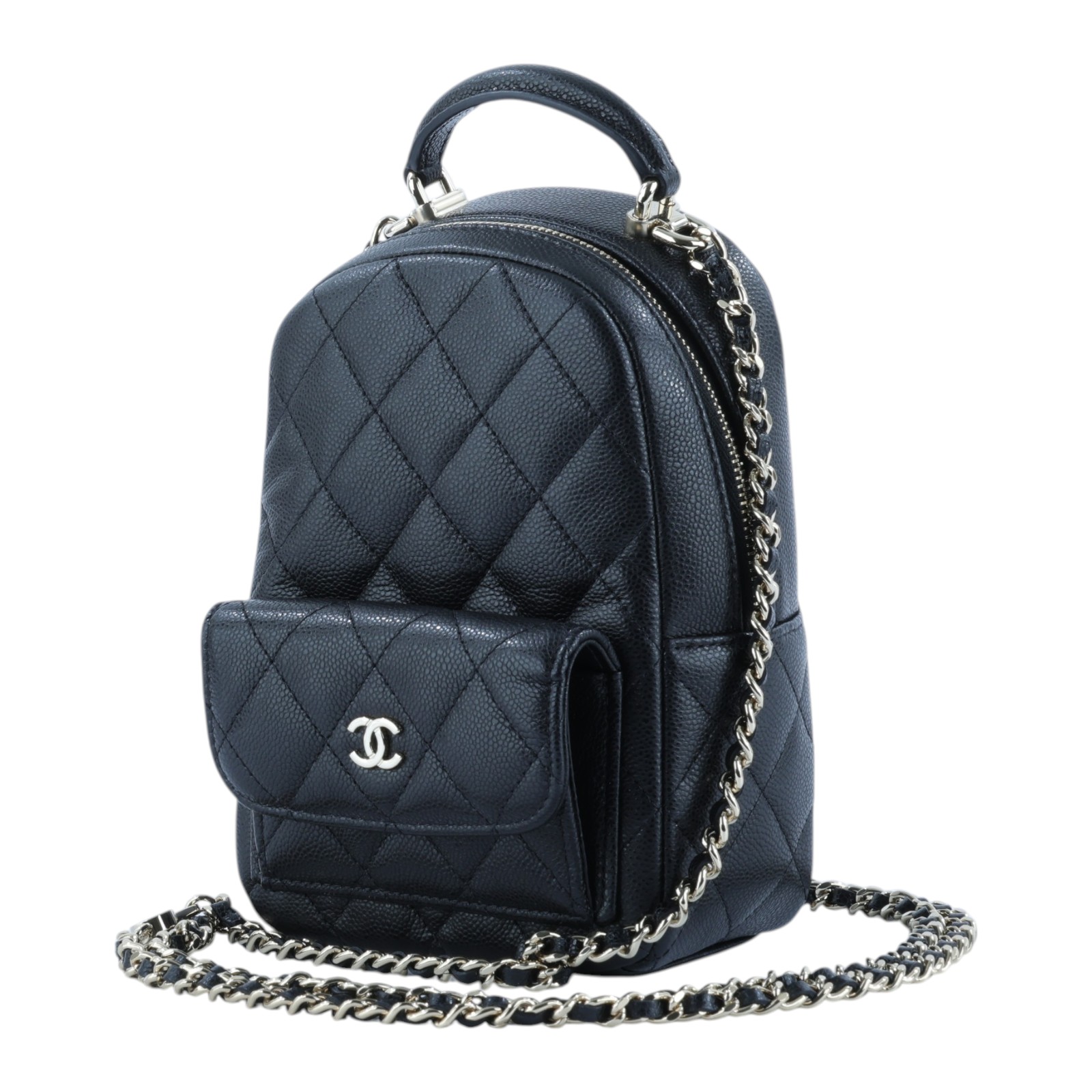 香奈兒 CHANEL 經典 迷你 後背包 AP3753 B10583 晶片款 黑淡金荔枝迷你後背包 原廠盒子/防塵袋/購買證明影本