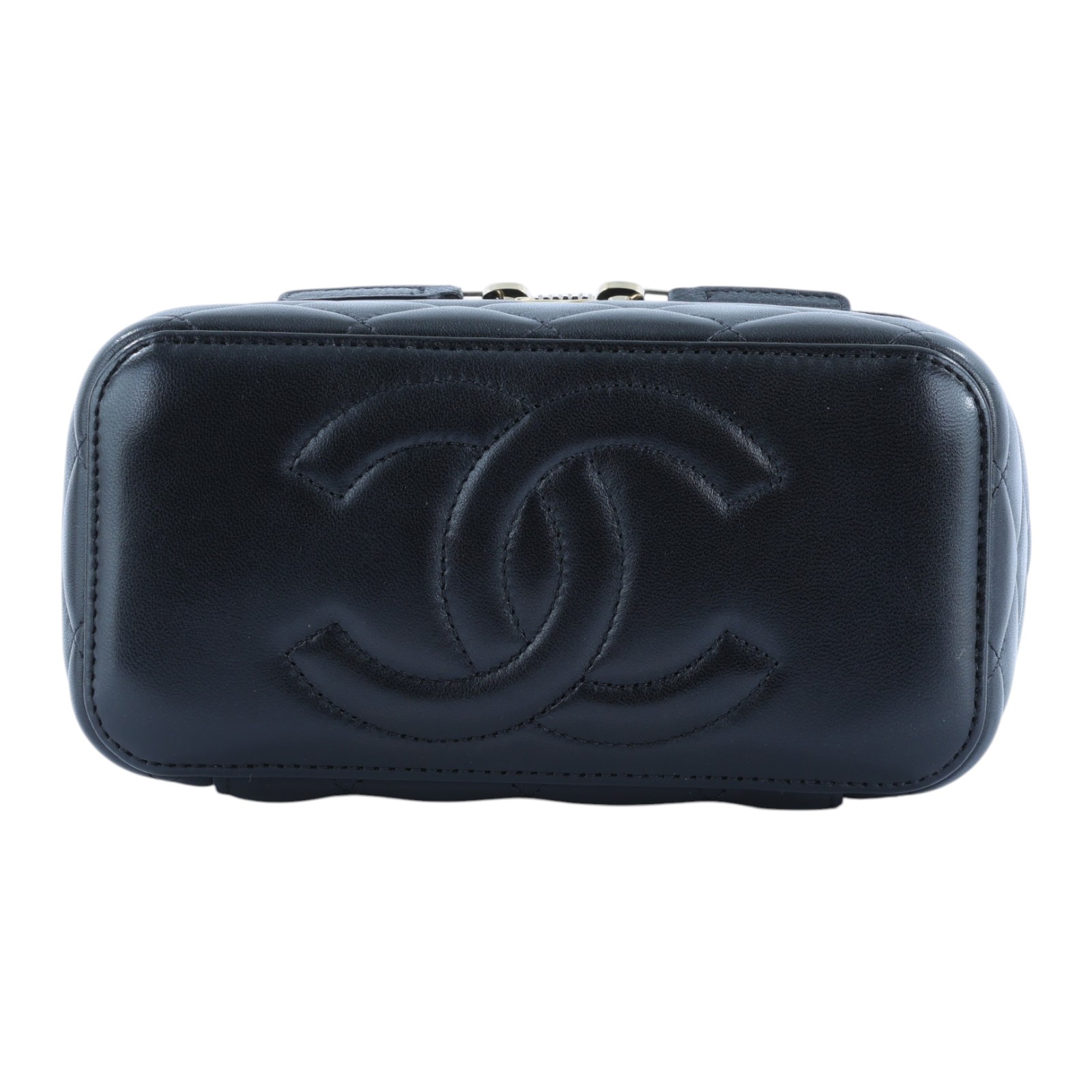 香奈兒 CHANEL CC LOGO 化妝盒 化妝箱 斜背包 Vanity Case AP2303 B18602 晶片款 黑羊VANITY CASE 原廠盒子/防塵袋/購買證明影本