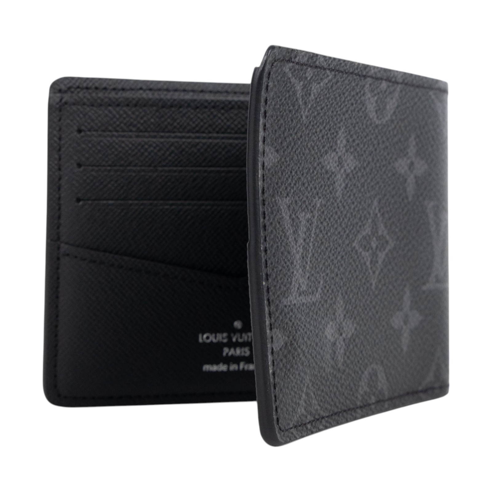 路易威登 LOUIS VUITTON Slender 錢包 Eclipse帆布 錢包 短夾 M62294 黑原花SLENDER短夾 原廠盒子/防塵袋