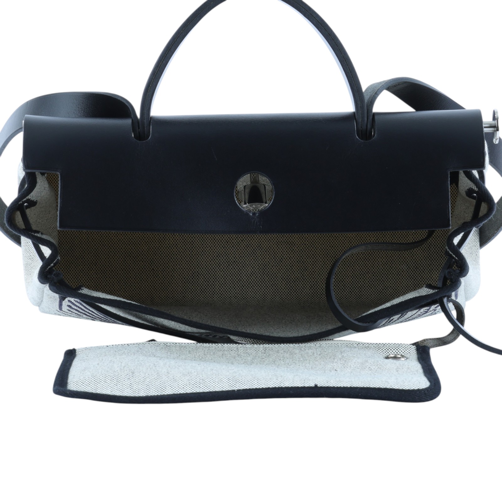 愛馬仕 Hermes Herbag Zip 31 銀色五金 深藍 黑色 H079201CKAB   原廠盒子/防塵袋/鎖組/內袋