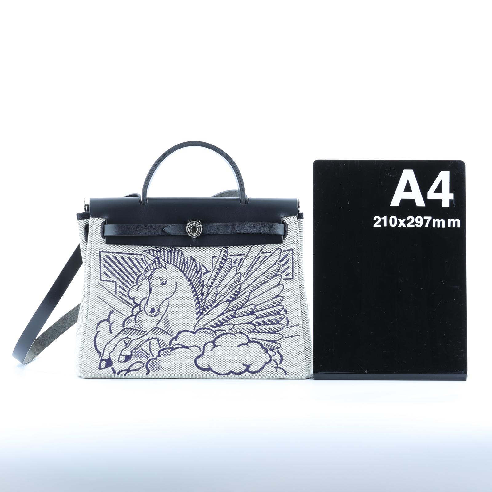 愛馬仕 Hermes Herbag Zip 31 銀色五金 深藍 黑色 H079201CKAB   原廠盒子/防塵袋/鎖組/內袋