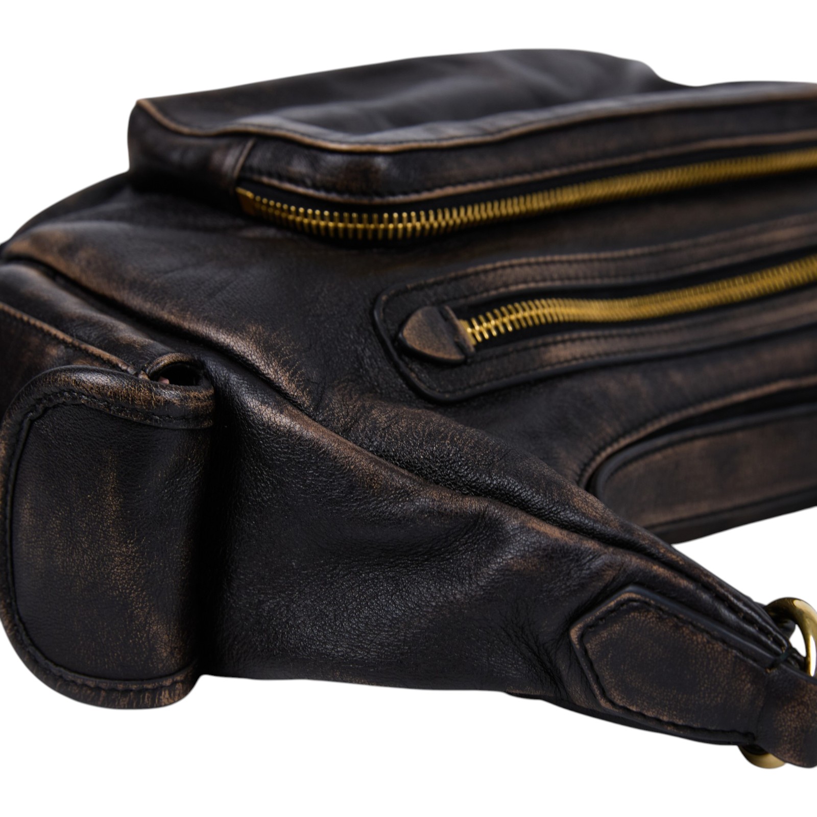 繆繆 MIU MIU Pocket 納帕軟皮 手提包 5BC189_AF8T 晶片款 咖啡棕Pocket NAPPA 肩背包 防塵袋