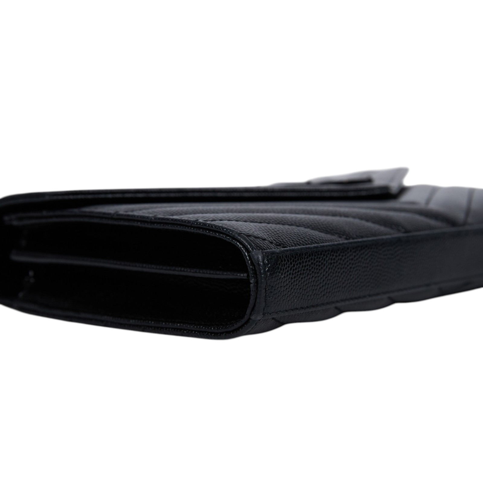 聖羅蘭 YSL SAINT LAURENT Cassandre 經典粒面皮革 鏈條 錢包 同色五金 377828BOW08  原廠盒子/防塵袋