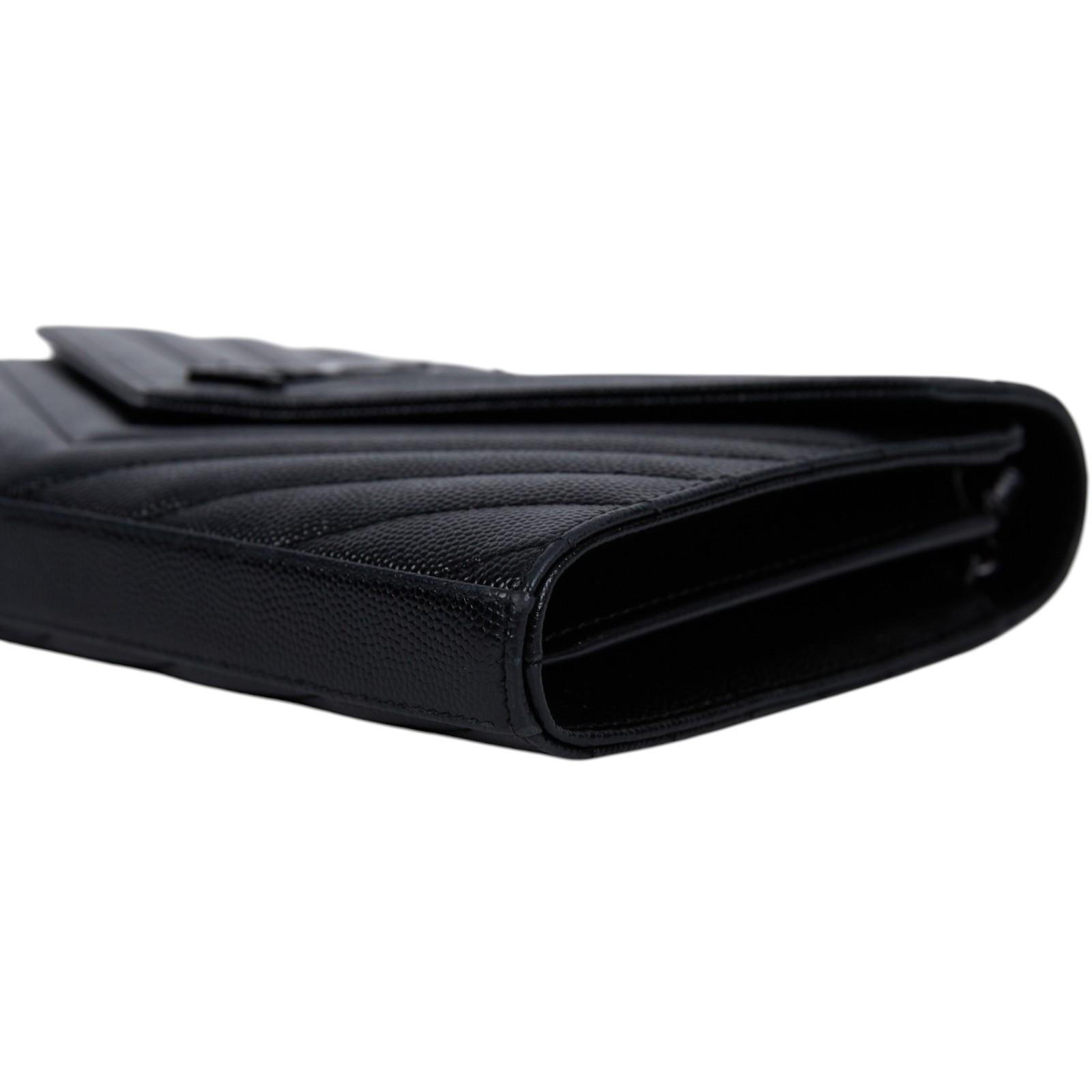 聖羅蘭 YSL SAINT LAURENT Cassandre 經典粒面皮革 鏈條 錢包 同色五金 377828BOW08  原廠盒子/防塵袋